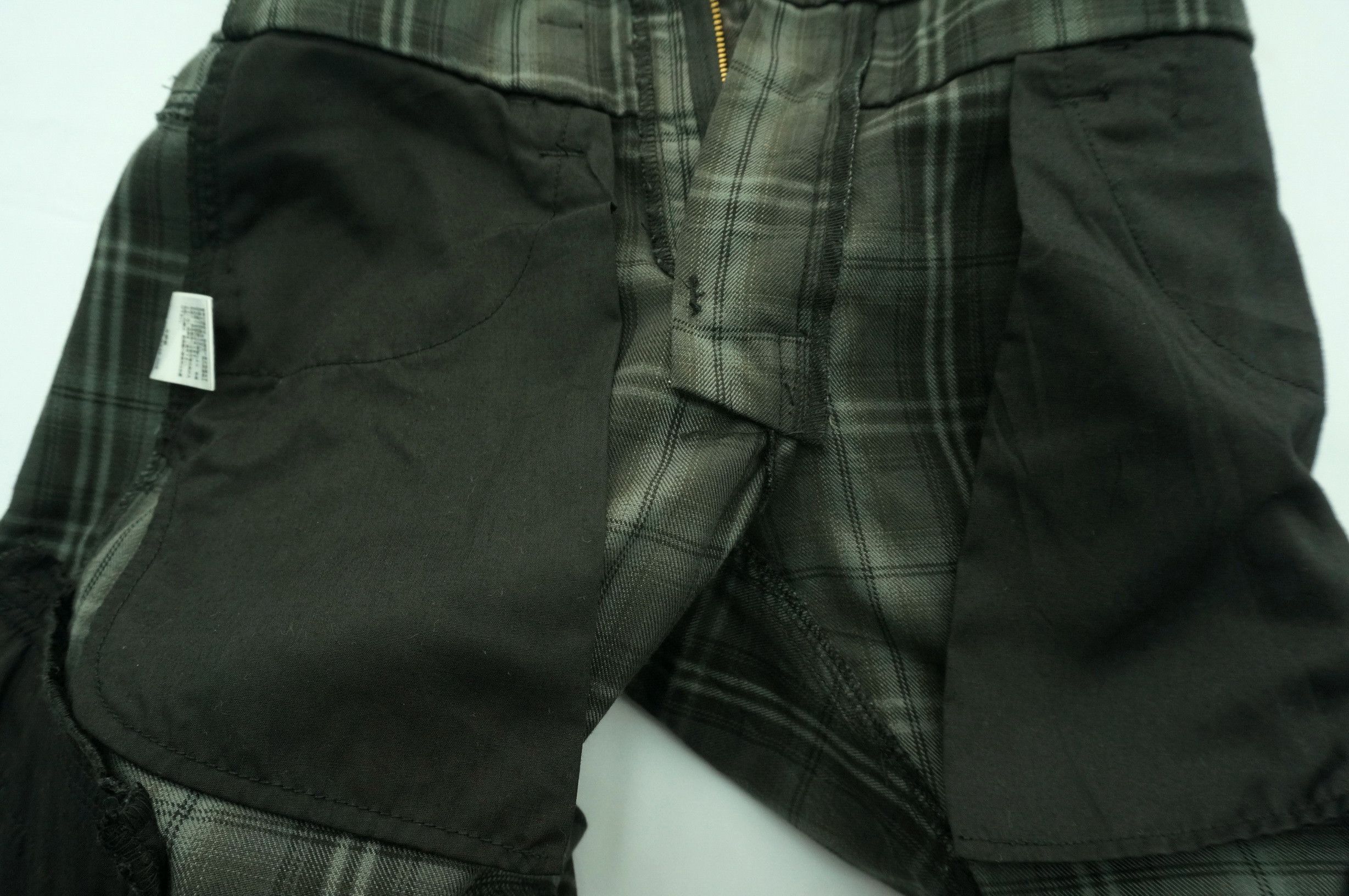 Japanese Brand Double Waist Tartan Plaid Shirring Leg Skinny Light Pant Size US 28 / EU 44 - 19 Thumbnail