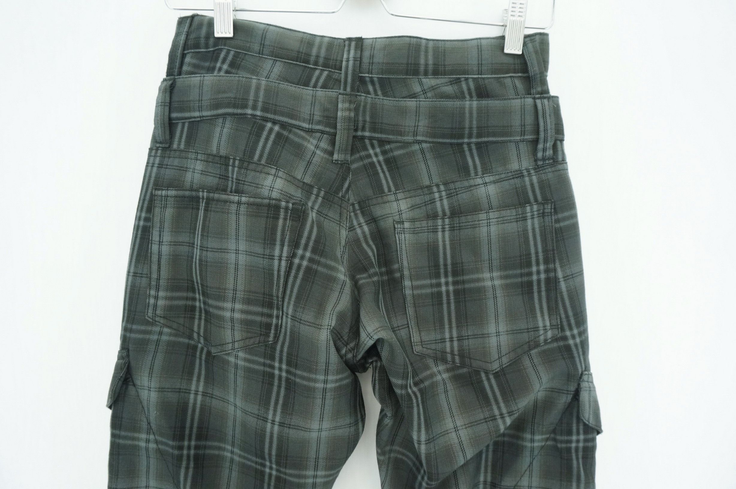 Japanese Brand Double Waist Tartan Plaid Shirring Leg Skinny Light Pant Size US 28 / EU 44 - 9 Thumbnail
