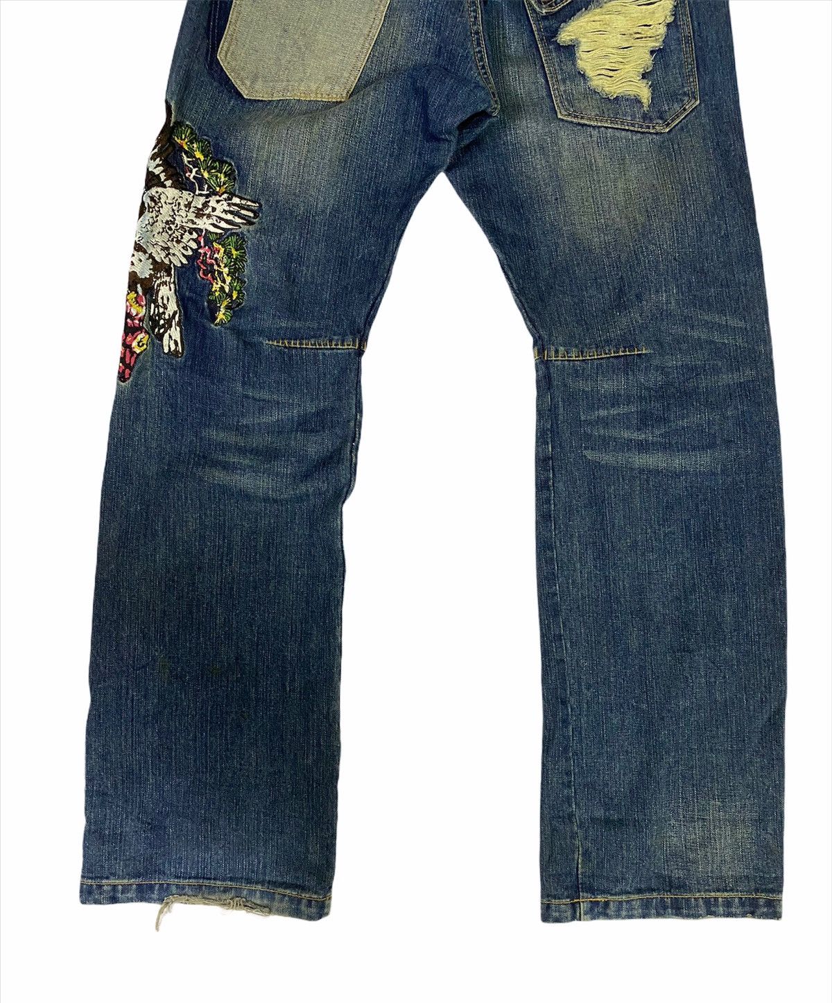 Art Comes First The Original TTU Exhibitionist Embroidery Denim Jeans Size US 34 / EU 50 - 7 Thumbnail