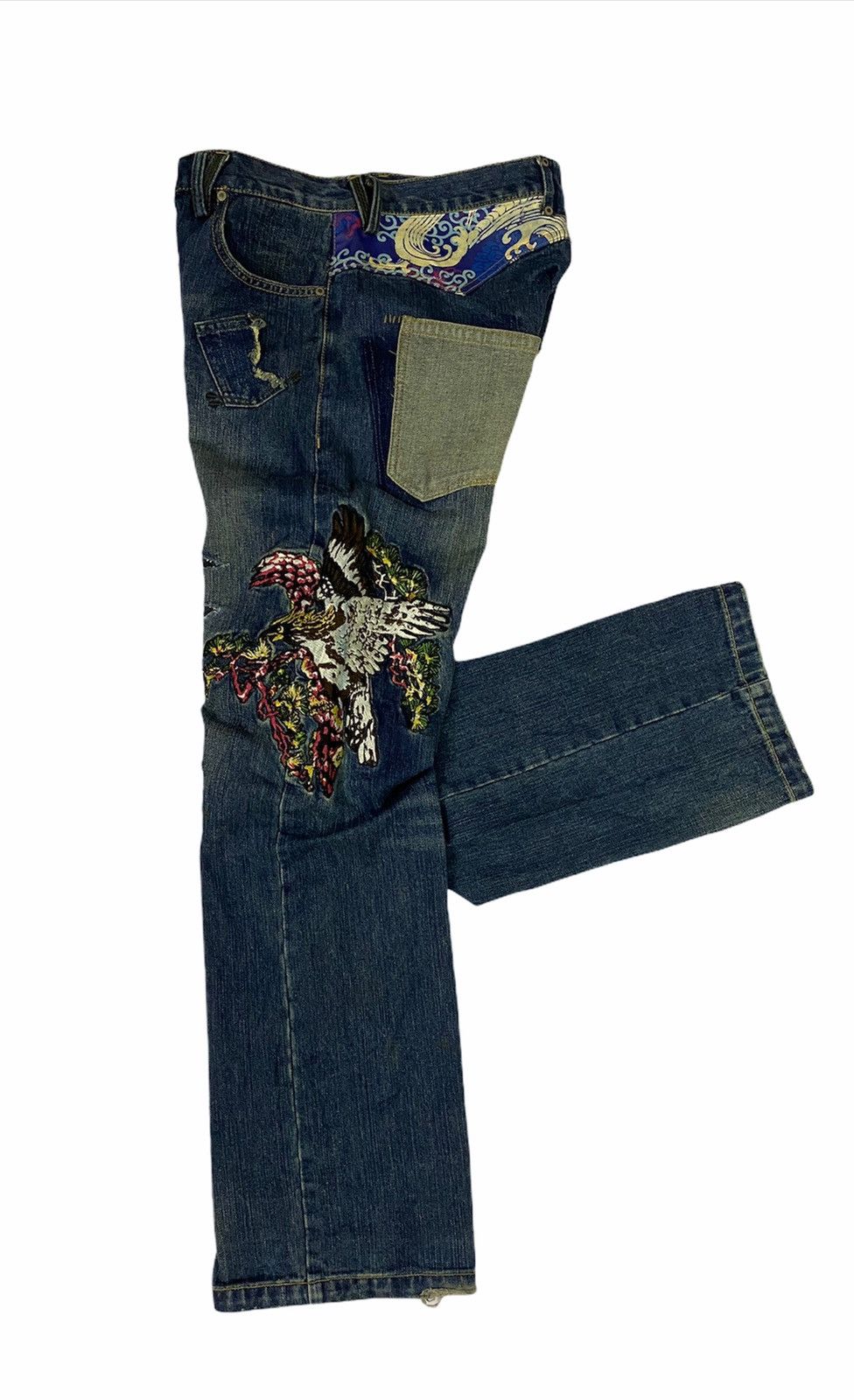 Art Comes First The Original TTU Exhibitionist Embroidery Denim Jeans Size US 34 / EU 50 - 9 Thumbnail