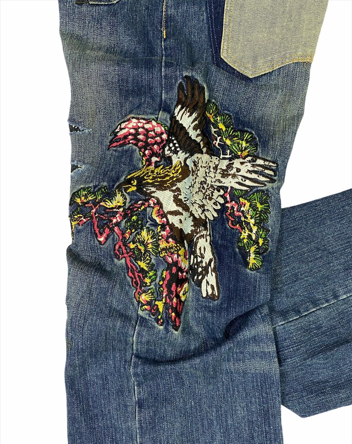 Art Comes First The Original TTU Exhibitionist Embroidery Denim Jeans Size US 34 / EU 50 - 10 Thumbnail