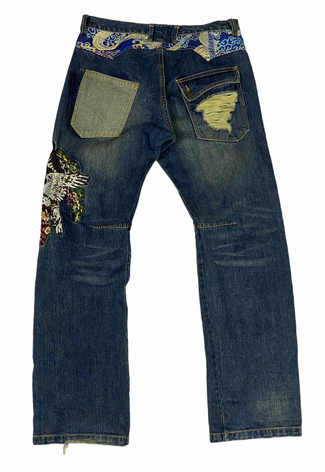 Art Comes First The Original TTU Exhibitionist Embroidery Denim Jeans Size US 34 / EU 50 - 6 Thumbnail