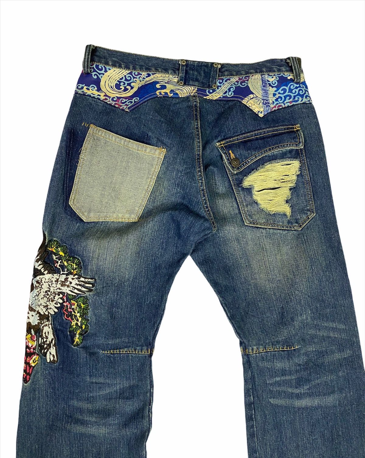 Art Comes First The Original TTU Exhibitionist Embroidery Denim Jeans Size US 34 / EU 50 - 8 Thumbnail