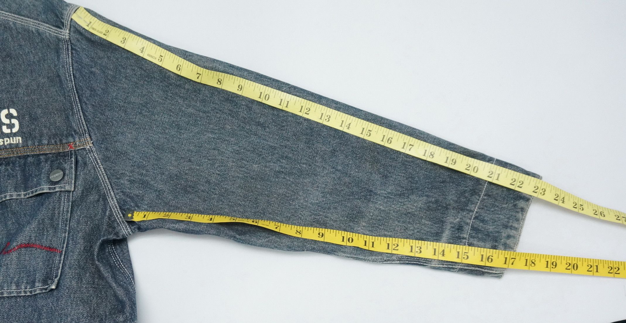 Ringspun Vintage RINGSPUN Worn Aging Denim Jacket Size US M / EU 48-50 / 2 - 16 Thumbnail