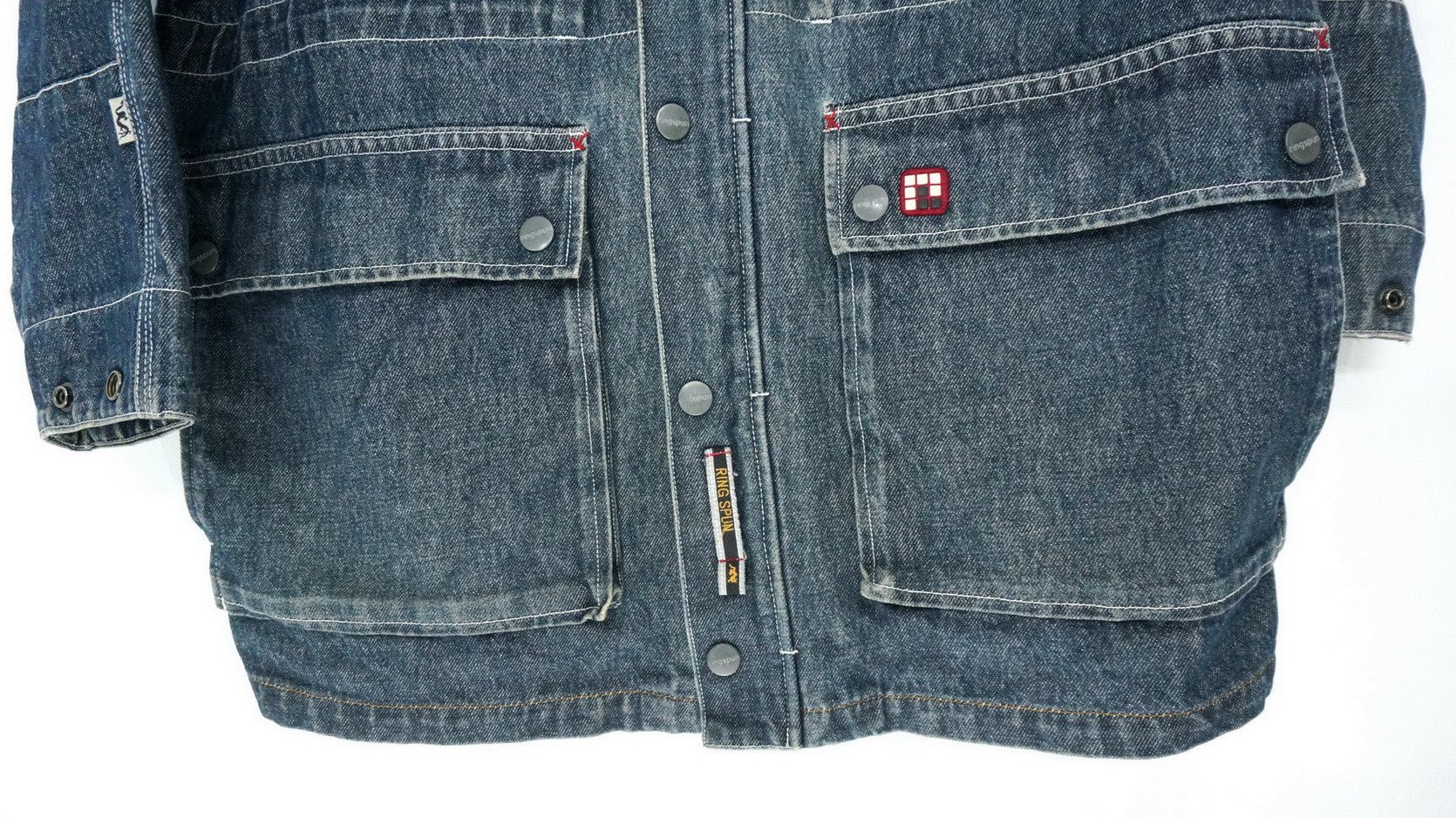 Ringspun Vintage RINGSPUN Worn Aging Denim Jacket Size US M / EU 48-50 / 2 - 7 Thumbnail