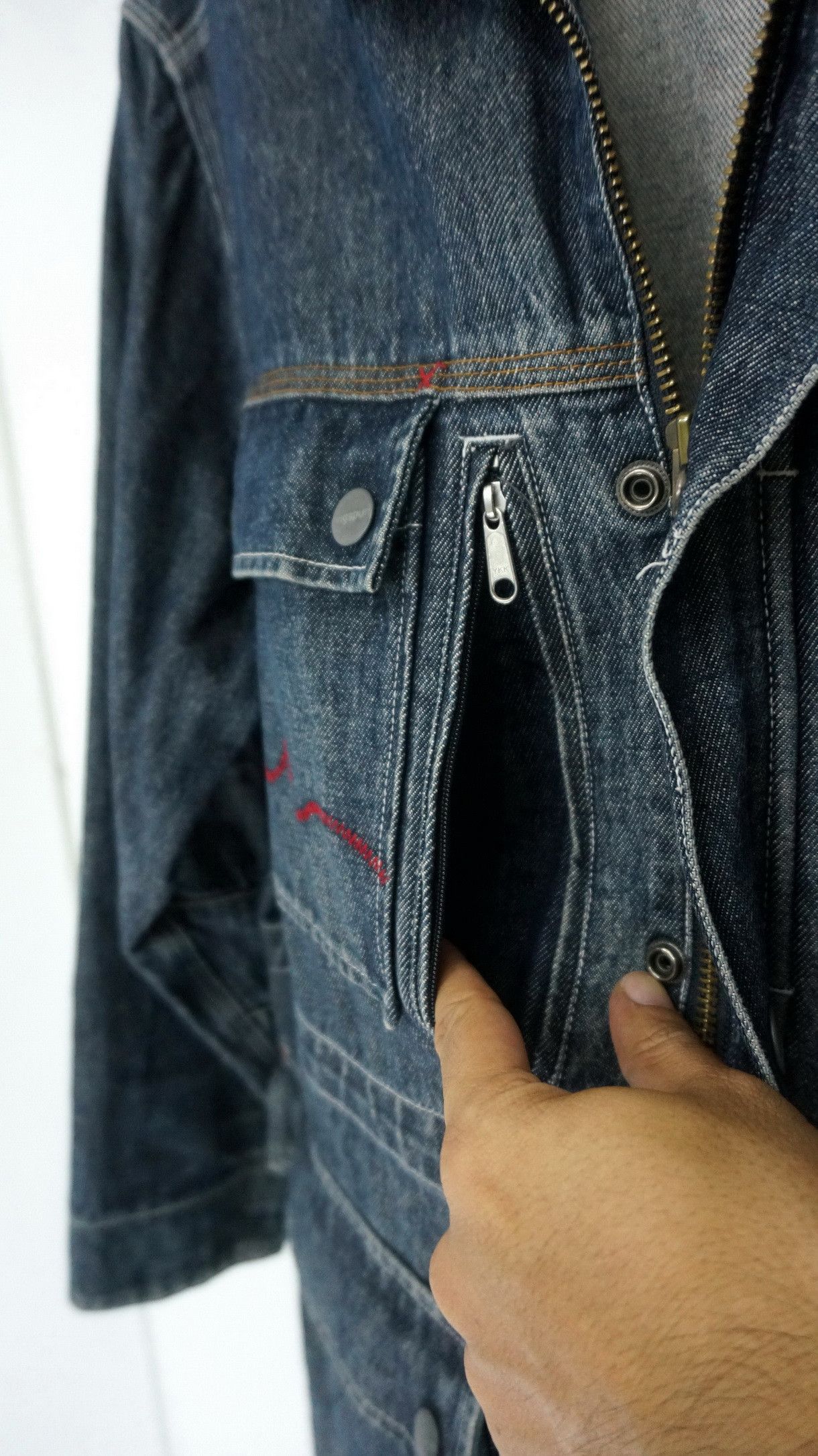 Ringspun Vintage RINGSPUN Worn Aging Denim Jacket Size US M / EU 48-50 / 2 - 12 Thumbnail
