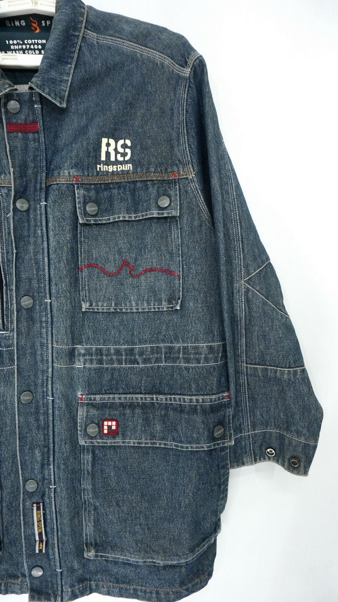 Ringspun Vintage RINGSPUN Worn Aging Denim Jacket Size US M / EU 48-50 / 2 - 2 Thumbnail