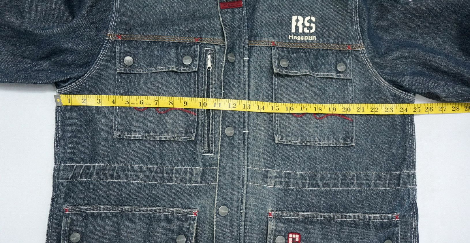 Ringspun Vintage RINGSPUN Worn Aging Denim Jacket Size US M / EU 48-50 / 2 - 14 Thumbnail