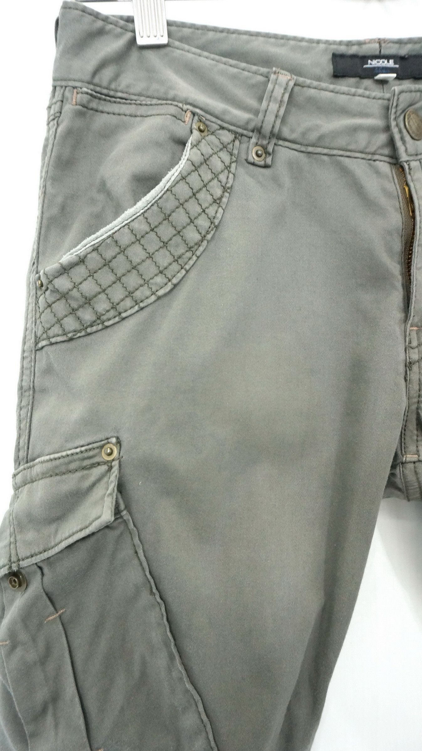 HIDEAWAYS NICOLE Skinny Petite Worn Out Women's Cargo Pants Size 27" / US 4 / IT 40 - 4 Thumbnail
