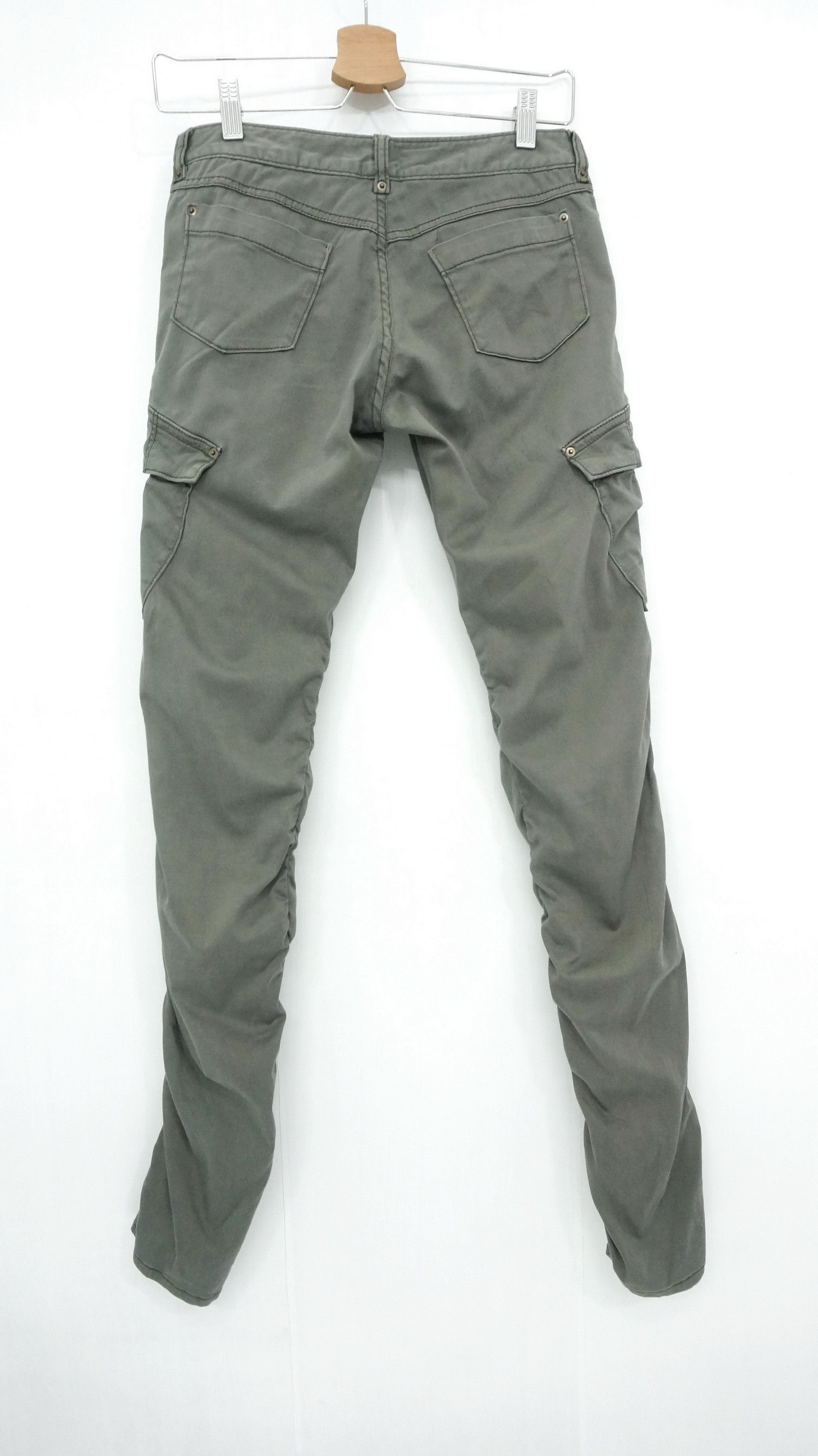 HIDEAWAYS NICOLE Skinny Petite Worn Out Women's Cargo Pants Size 27" / US 4 / IT 40 - 3 Thumbnail