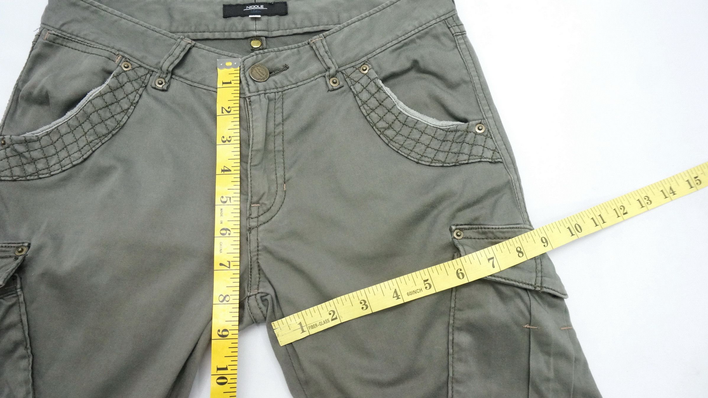 HIDEAWAYS NICOLE Skinny Petite Worn Out Women's Cargo Pants Size 27" / US 4 / IT 40 - 9 Thumbnail