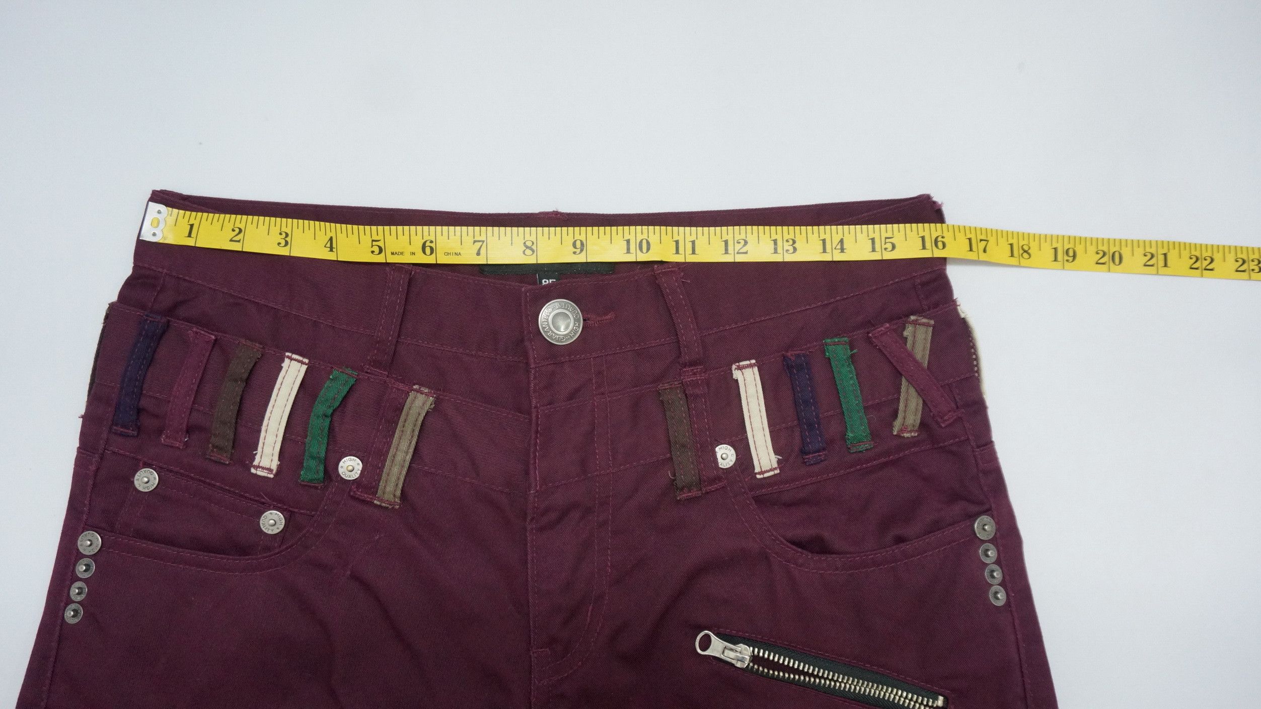 Japanese Brand 🔥 NYLAUS Double Waist Skinny Shirring Leg Pants Size US 32 / EU 48 - 20 Thumbnail