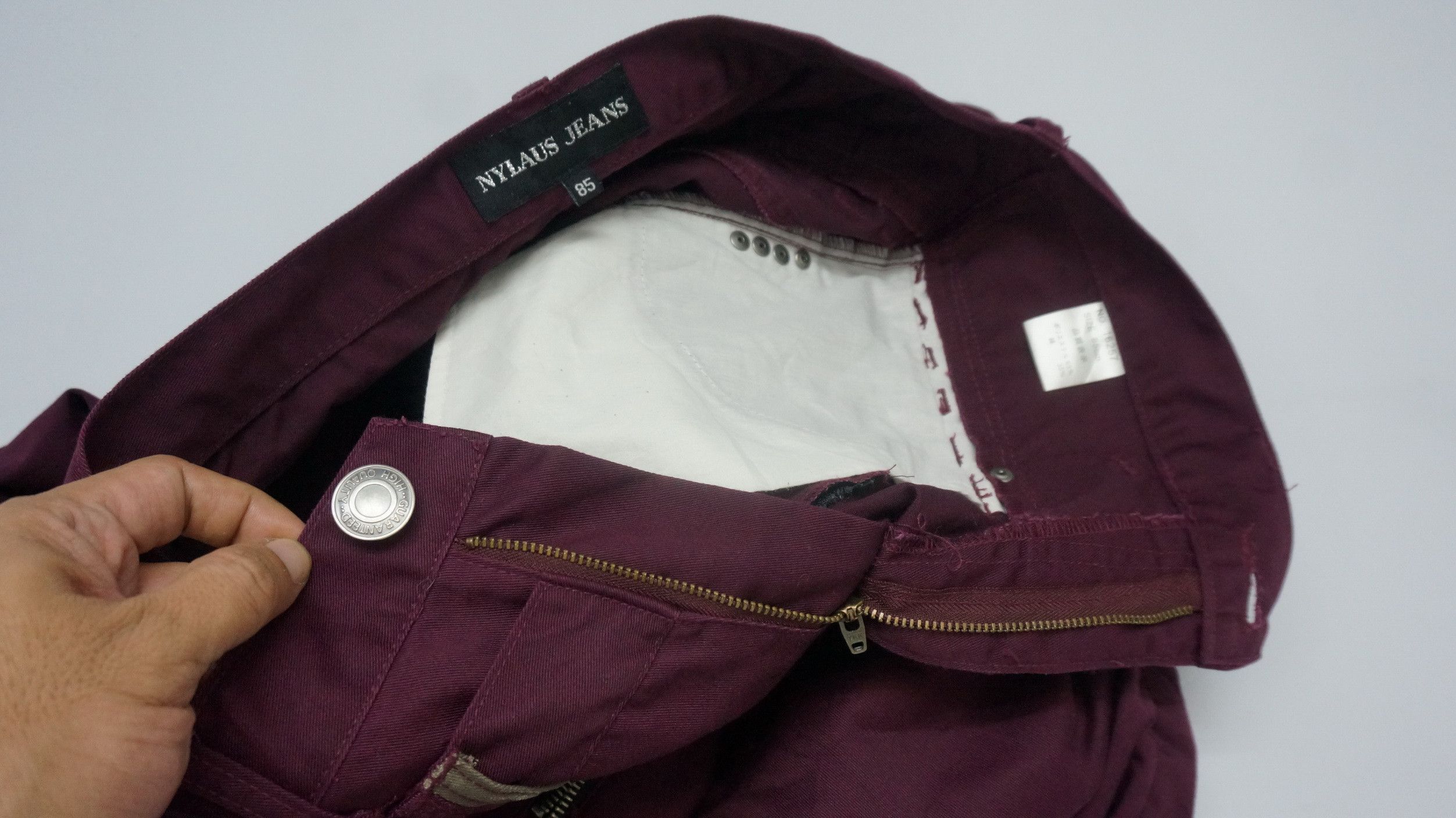 Japanese Brand 🔥 NYLAUS Double Waist Skinny Shirring Leg Pants Size US 32 / EU 48 - 17 Thumbnail