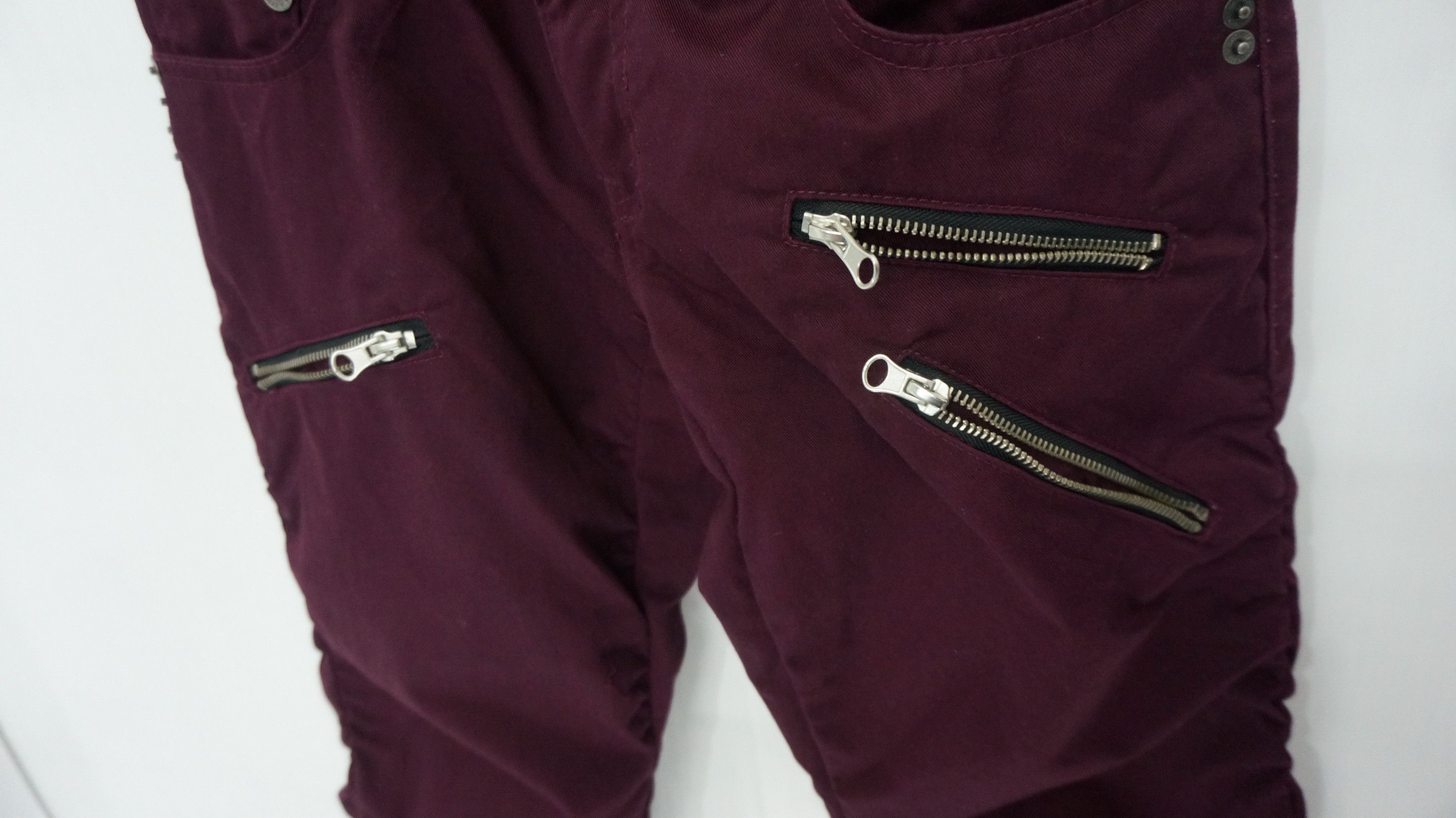 Japanese Brand 🔥 NYLAUS Double Waist Skinny Shirring Leg Pants Size US 32 / EU 48 - 10 Thumbnail