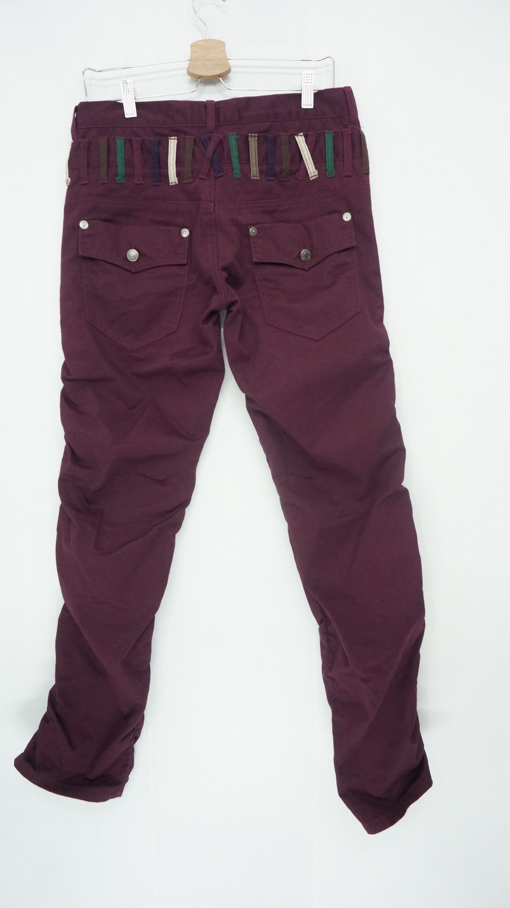 Japanese Brand 🔥 NYLAUS Double Waist Skinny Shirring Leg Pants Size US 32 / EU 48 - 2 Thumbnail