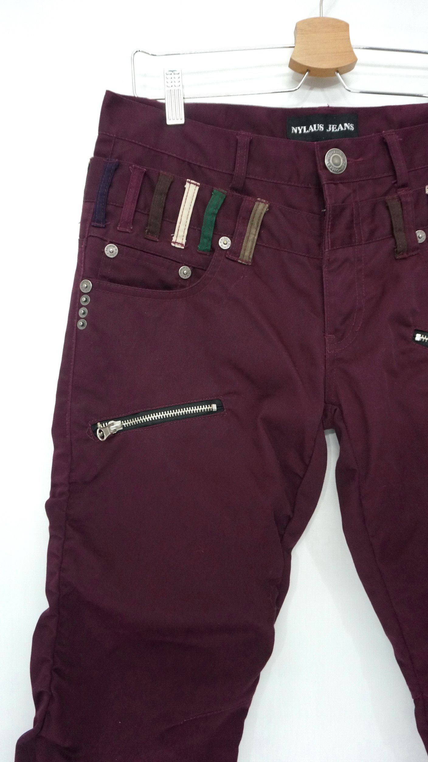 Japanese Brand 🔥 NYLAUS Double Waist Skinny Shirring Leg Pants Size US 32 / EU 48 - 7 Thumbnail