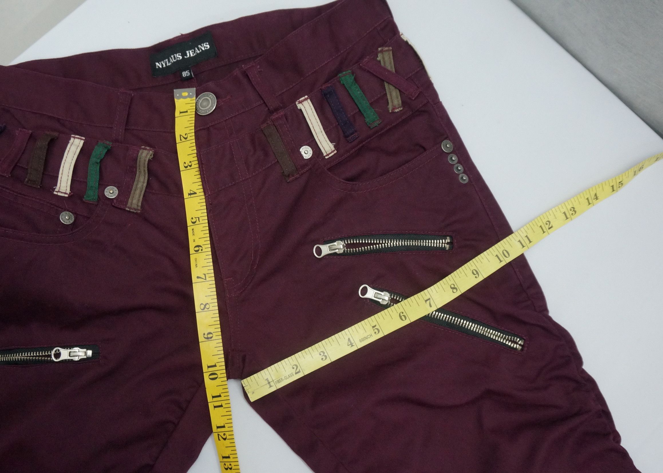Japanese Brand 🔥 NYLAUS Double Waist Skinny Shirring Leg Pants Size US 32 / EU 48 - 13 Thumbnail