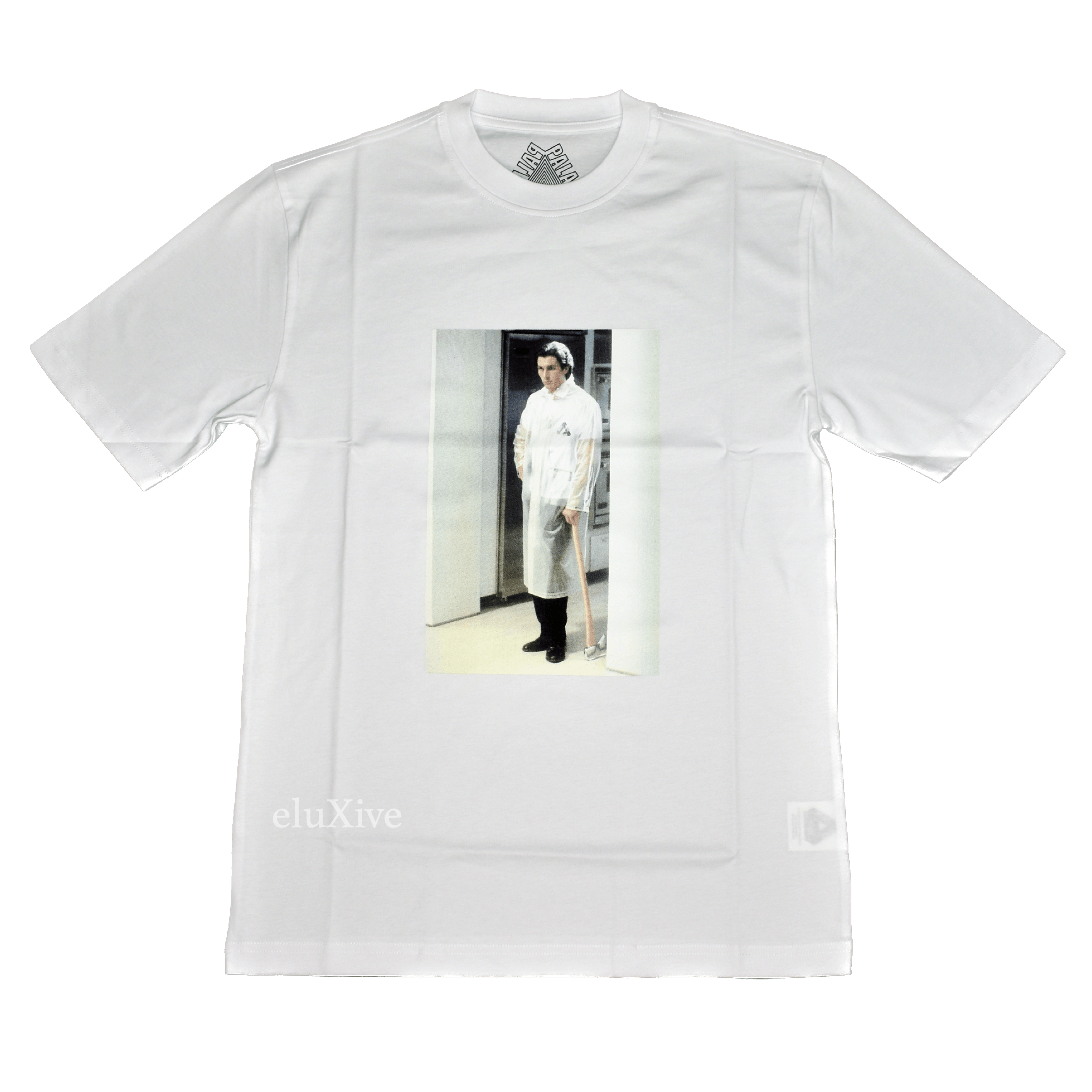image of Palace American Psycho Photo Print T-Shirt White Ds, Men's (Size Medium)