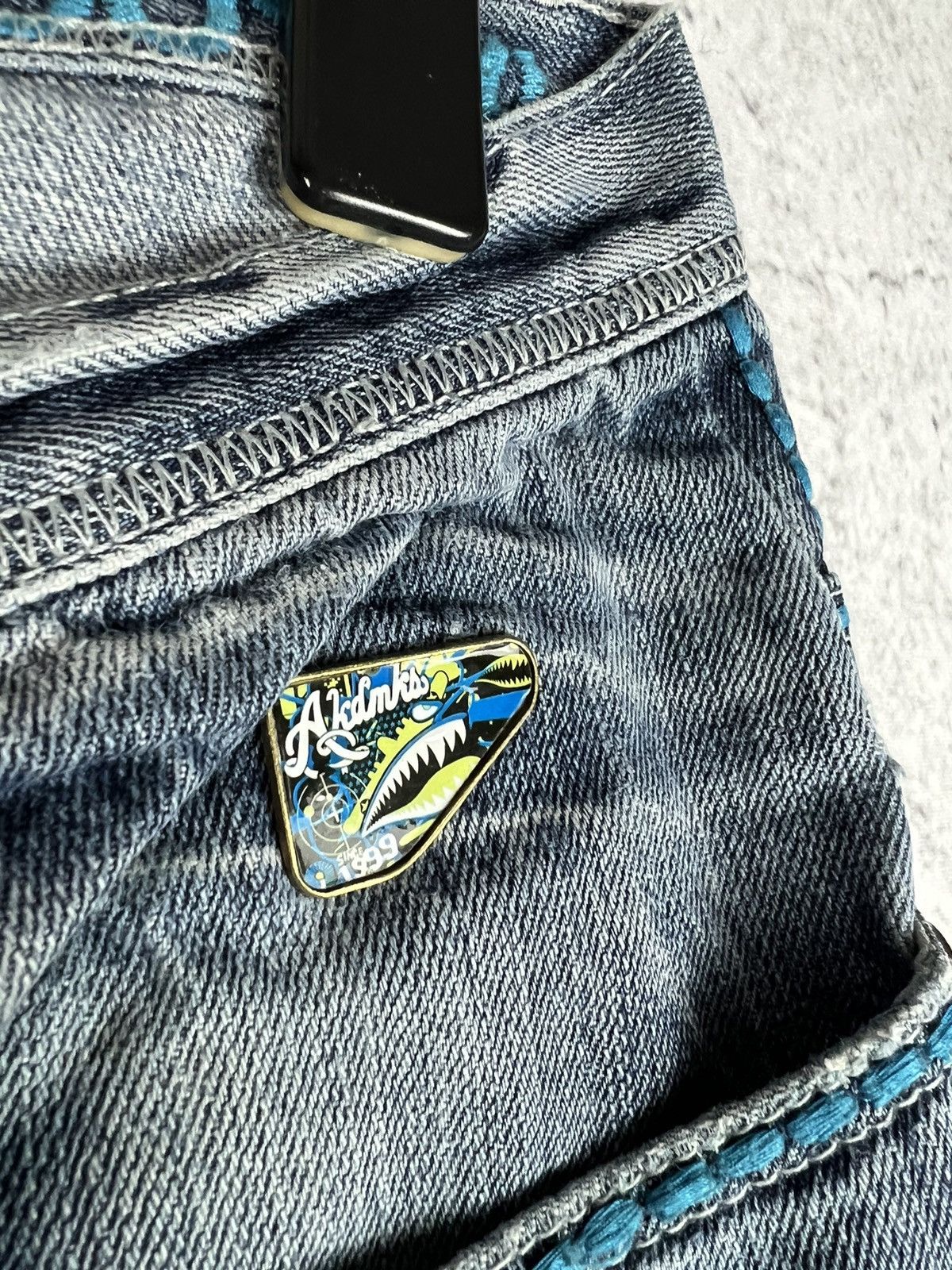 Akademiks Akademiks vintage denim embroidered pants Size US 34 / EU 50 - 5 Thumbnail