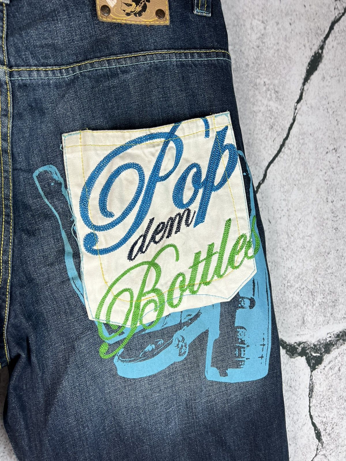 Welcome Skateboards Vintage Johnny Blaze pop dem bottles boxy denim pants Size US 36 / EU 52 - 2 Thumbnail