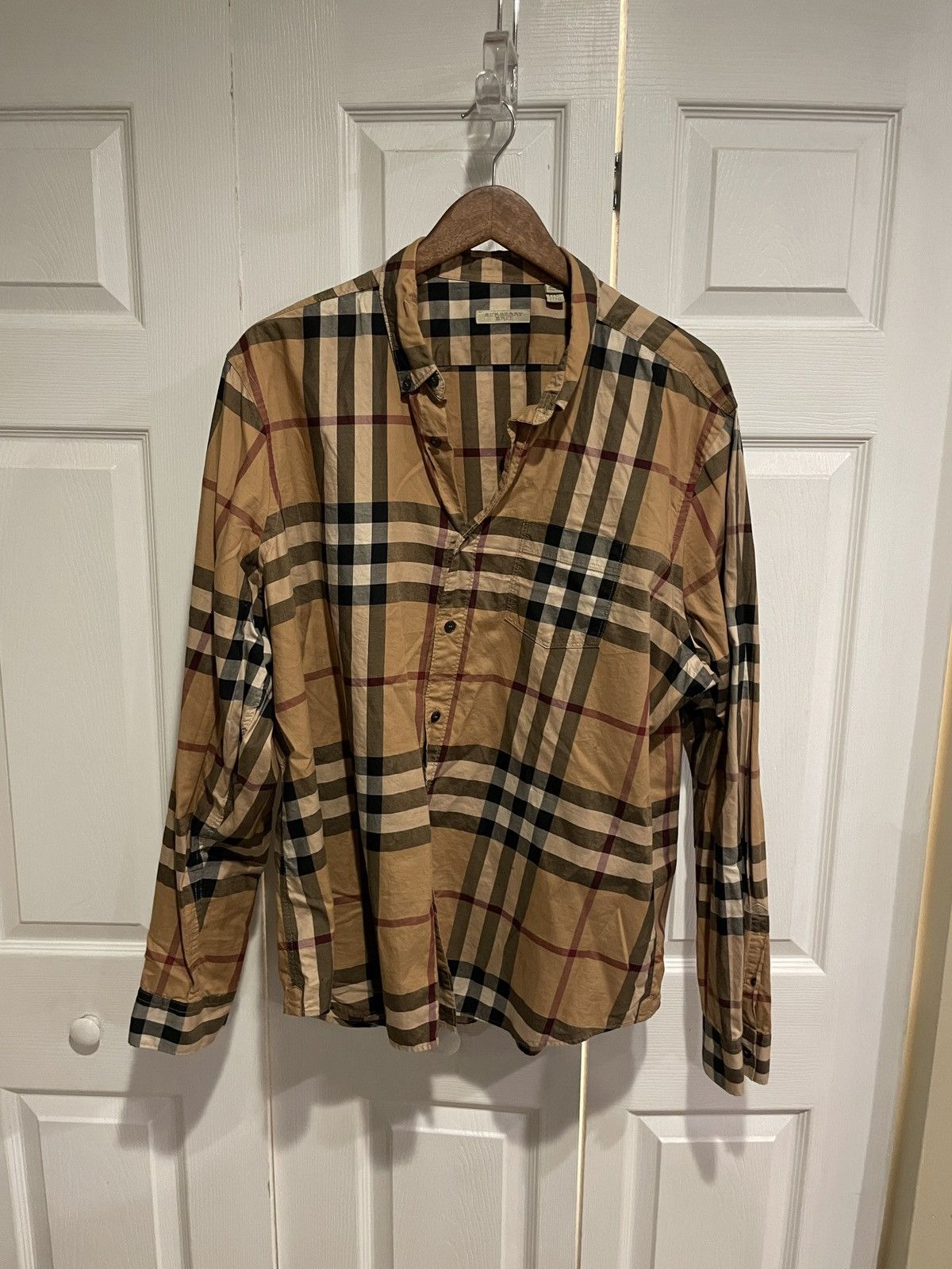 Burberry Check Cotton Poplin Shirt XXXL XXL XL Brit