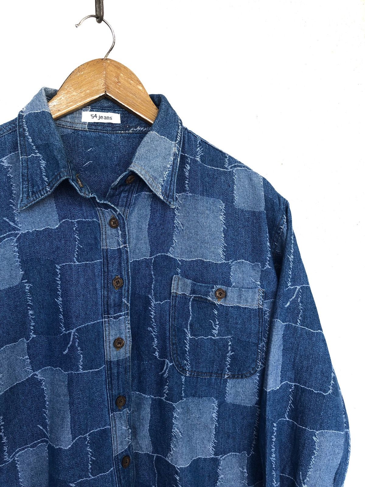 Indigo DOPE🔥🇯🇵 Indigo Patchwork Btn Shirt Kapital Visvim Size US M / EU 48-50 / 2 - 4 Thumbnail