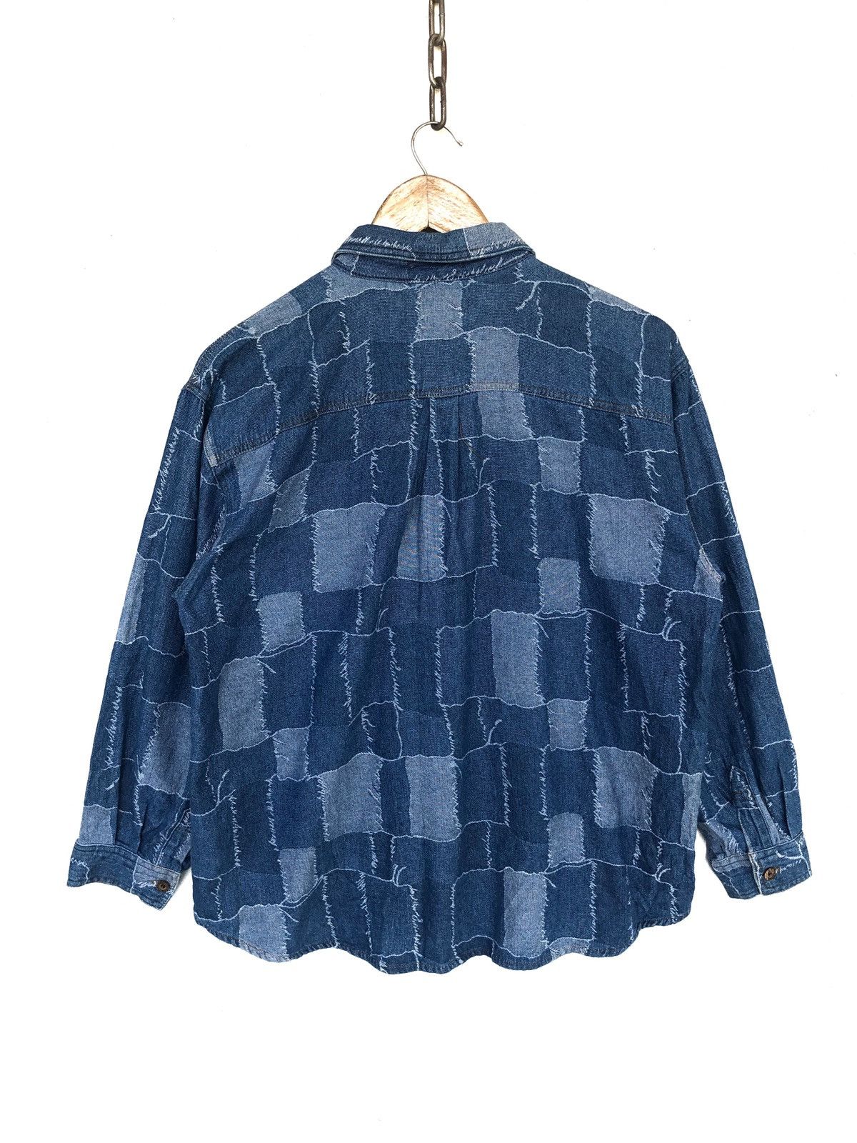 Indigo DOPE🔥🇯🇵 Indigo Patchwork Btn Shirt Kapital Visvim Size US M / EU 48-50 / 2 - 5 Thumbnail