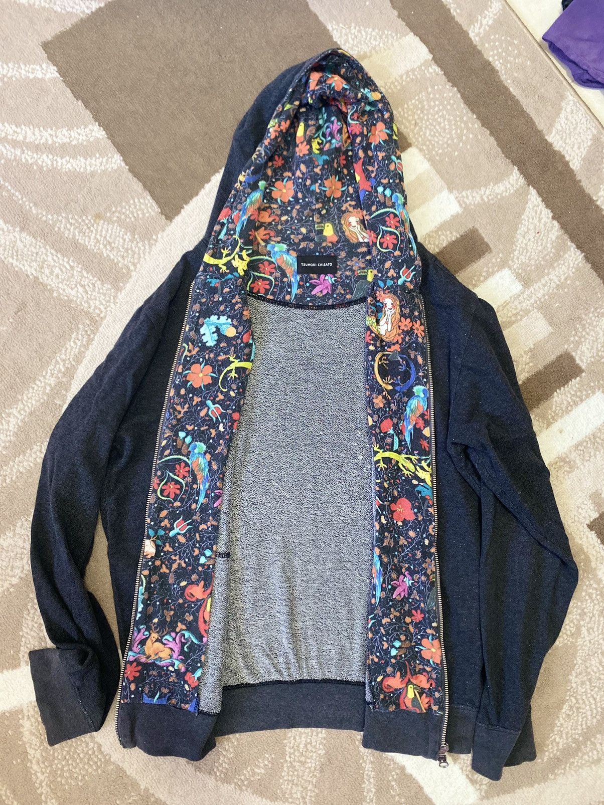 Issey Miyake 🔥HOT🔥Tsumori Chisato Mix Floral Zip Up Size US XXL / EU 58 / 5 - 1 Thumbnail