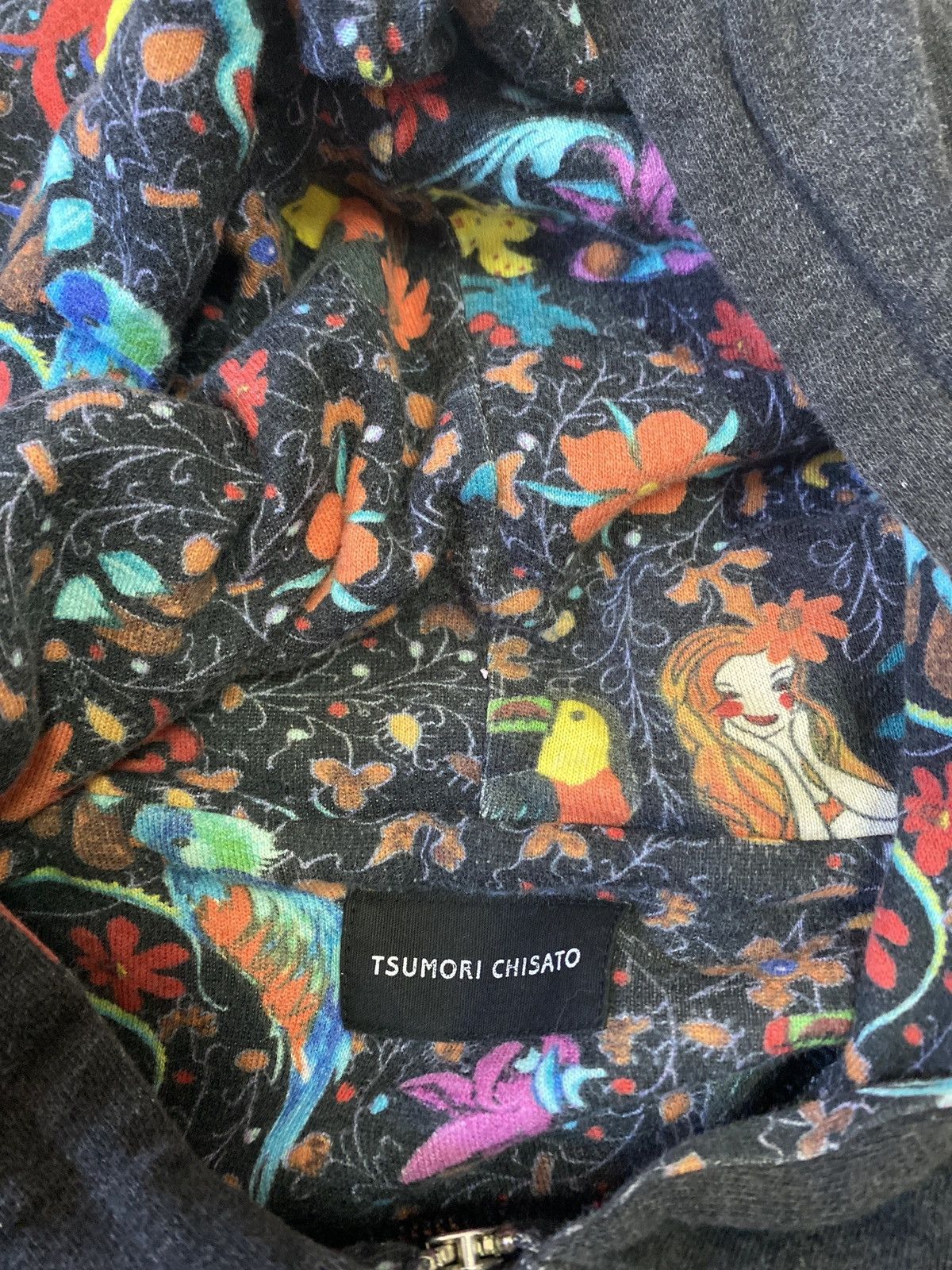Issey Miyake 🔥HOT🔥Tsumori Chisato Mix Floral Zip Up Size US XXL / EU 58 / 5 - 4 Thumbnail