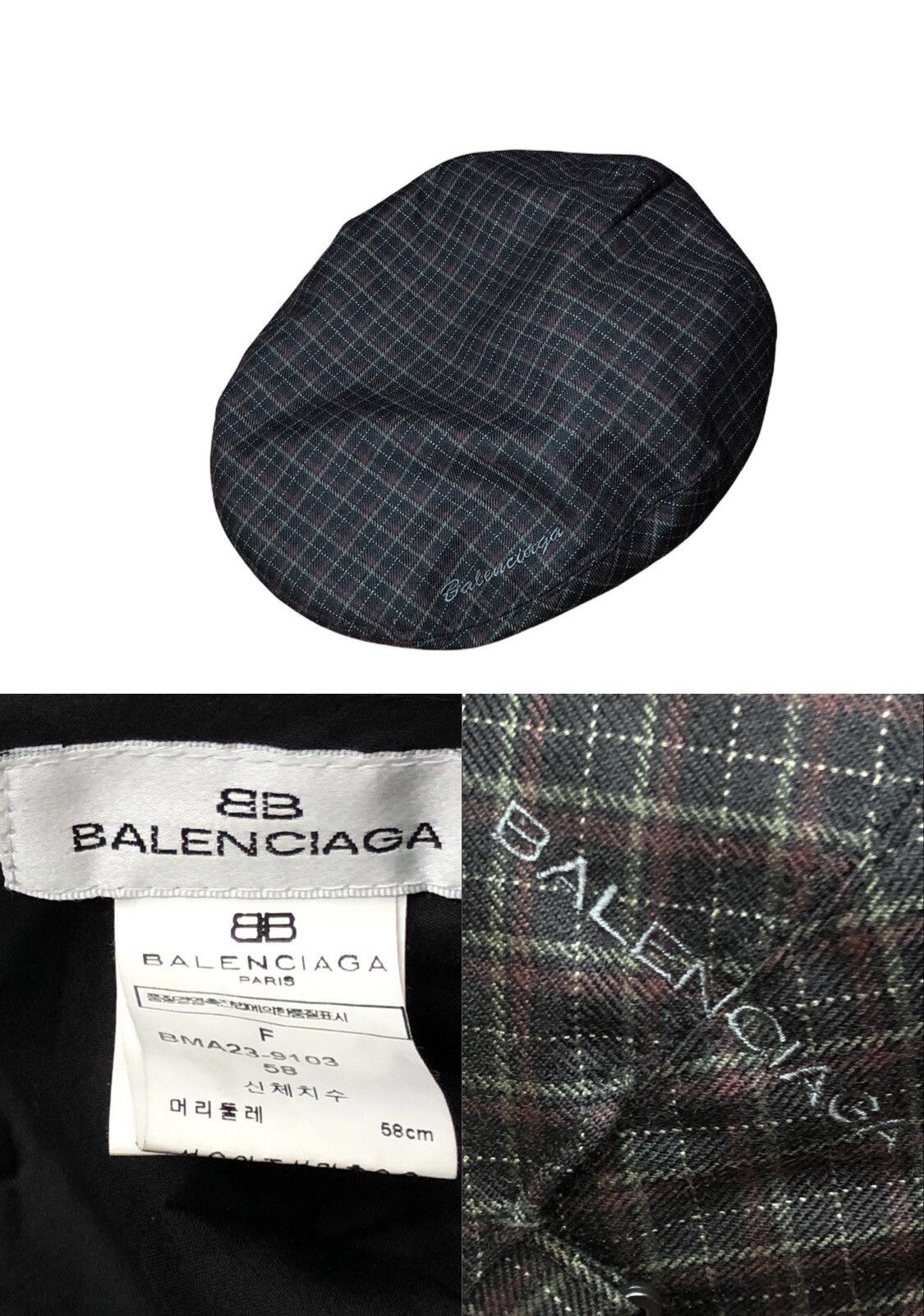 Balenciaga Vintage 90s BALENCIAGA PARIS Flat Caps Hats Big Script Size ONE SIZE - 2 Thumbnail