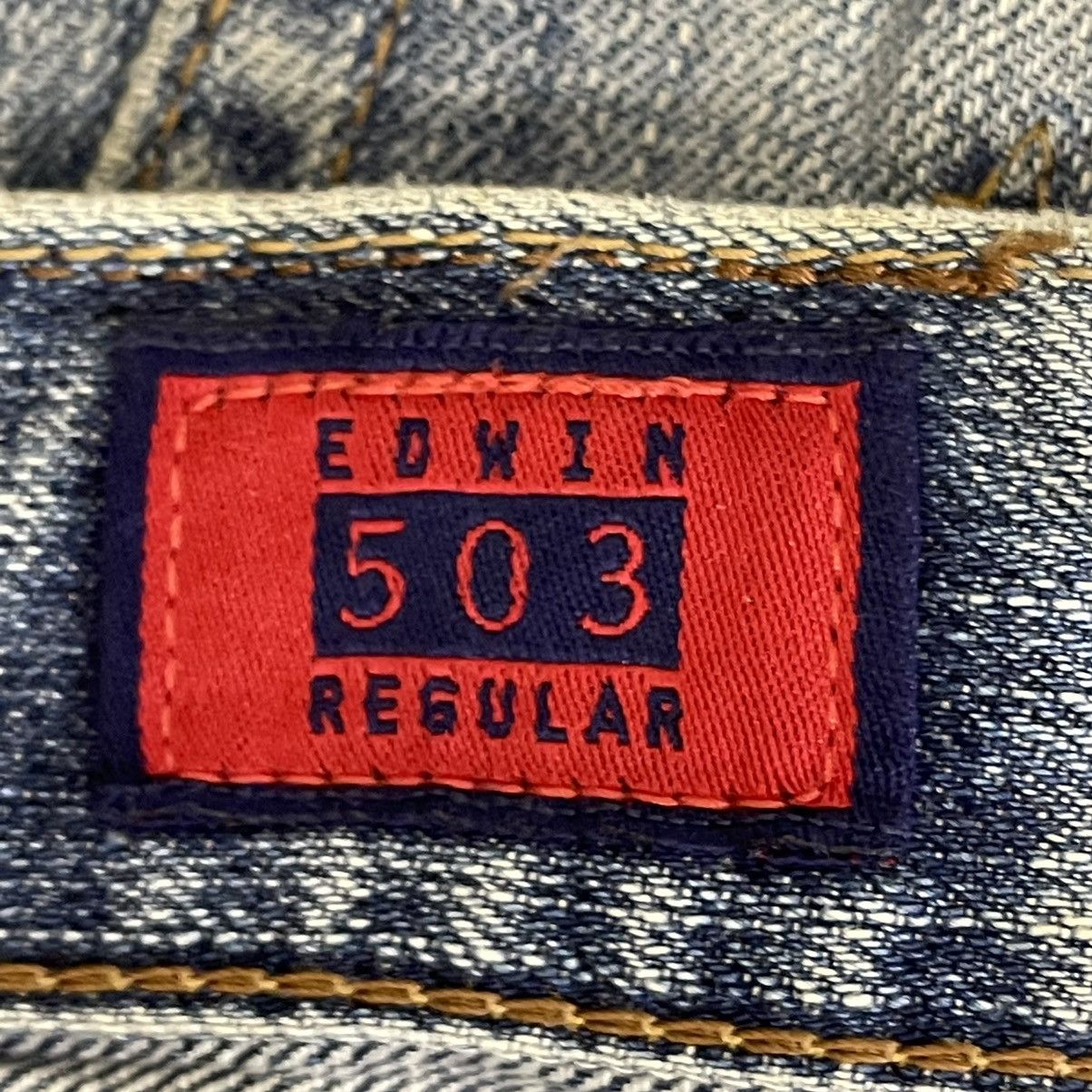 Edwin Vintage Edwin 503 Regular Distressed Faded Light Blue Jeans Size US 34 / EU 50 - 13 Thumbnail