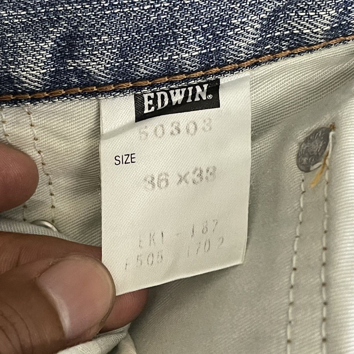 Edwin Vintage Edwin 503 Regular Distressed Faded Light Blue Jeans Size US 34 / EU 50 - 12 Thumbnail