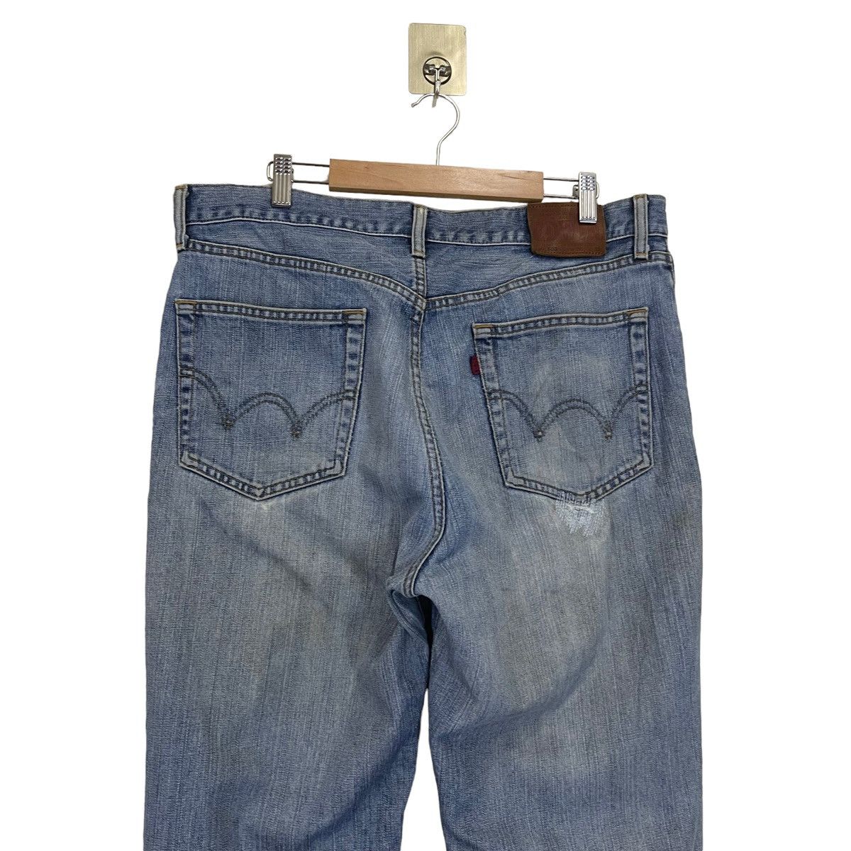 Edwin Vintage Edwin 503 Regular Distressed Faded Light Blue Jeans Size US 34 / EU 50 - 8 Thumbnail