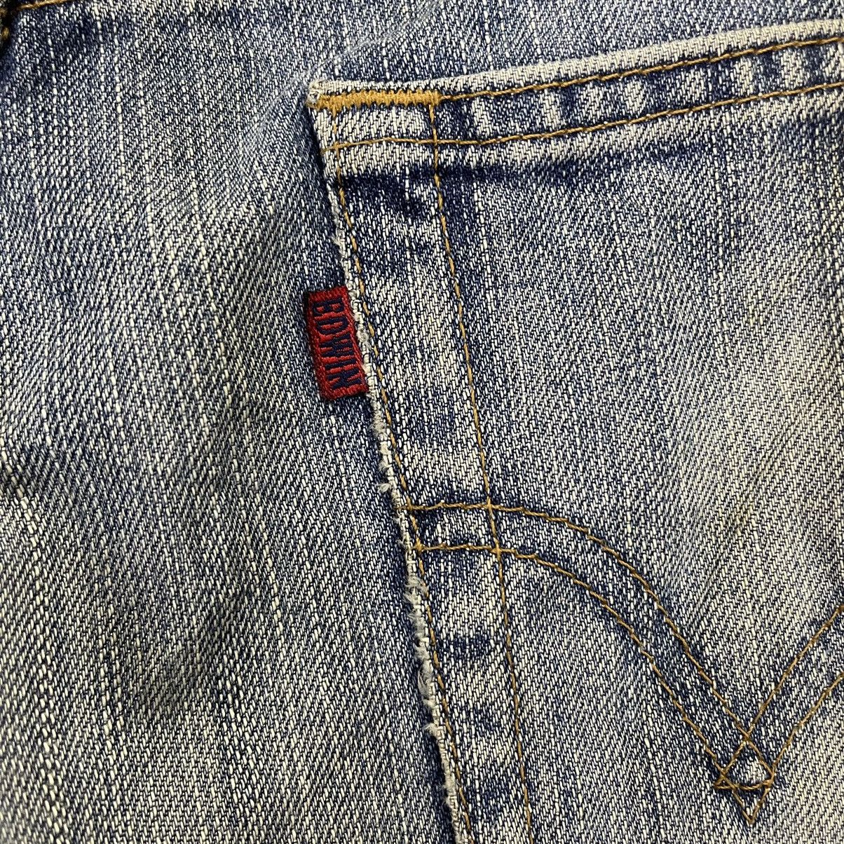 Edwin Vintage Edwin 503 Regular Distressed Faded Light Blue Jeans Size US 34 / EU 50 - 10 Thumbnail