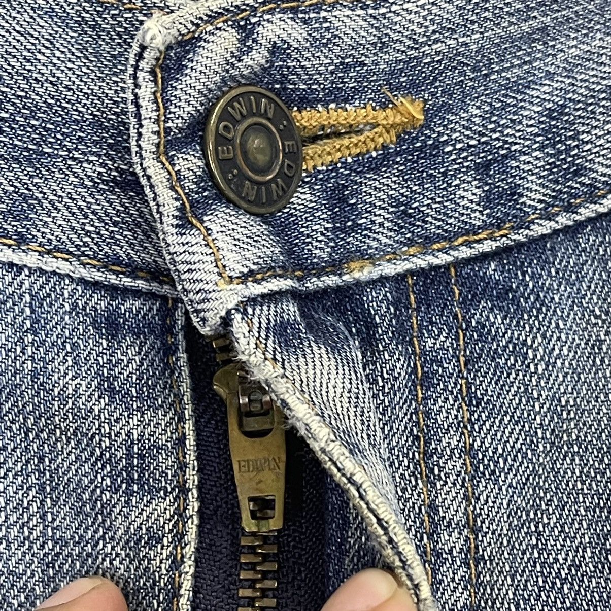 Edwin Vintage Edwin 503 Regular Distressed Faded Light Blue Jeans Size US 34 / EU 50 - 4 Thumbnail