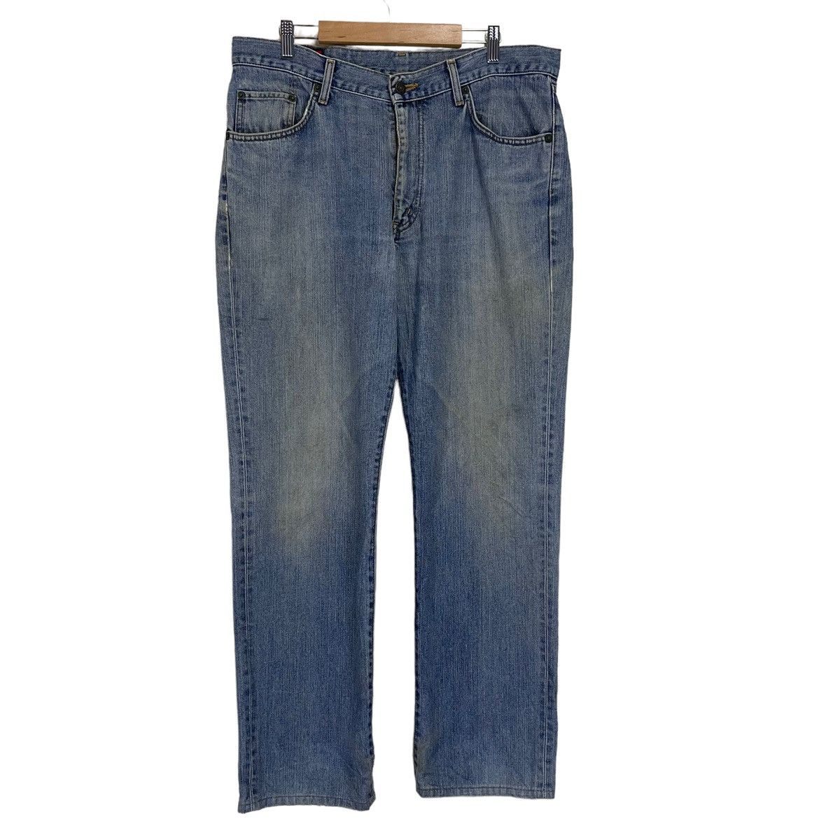 Edwin Vintage Edwin 503 Regular Distressed Faded Light Blue Jeans Size US 34 / EU 50 - 1 Thumbnail