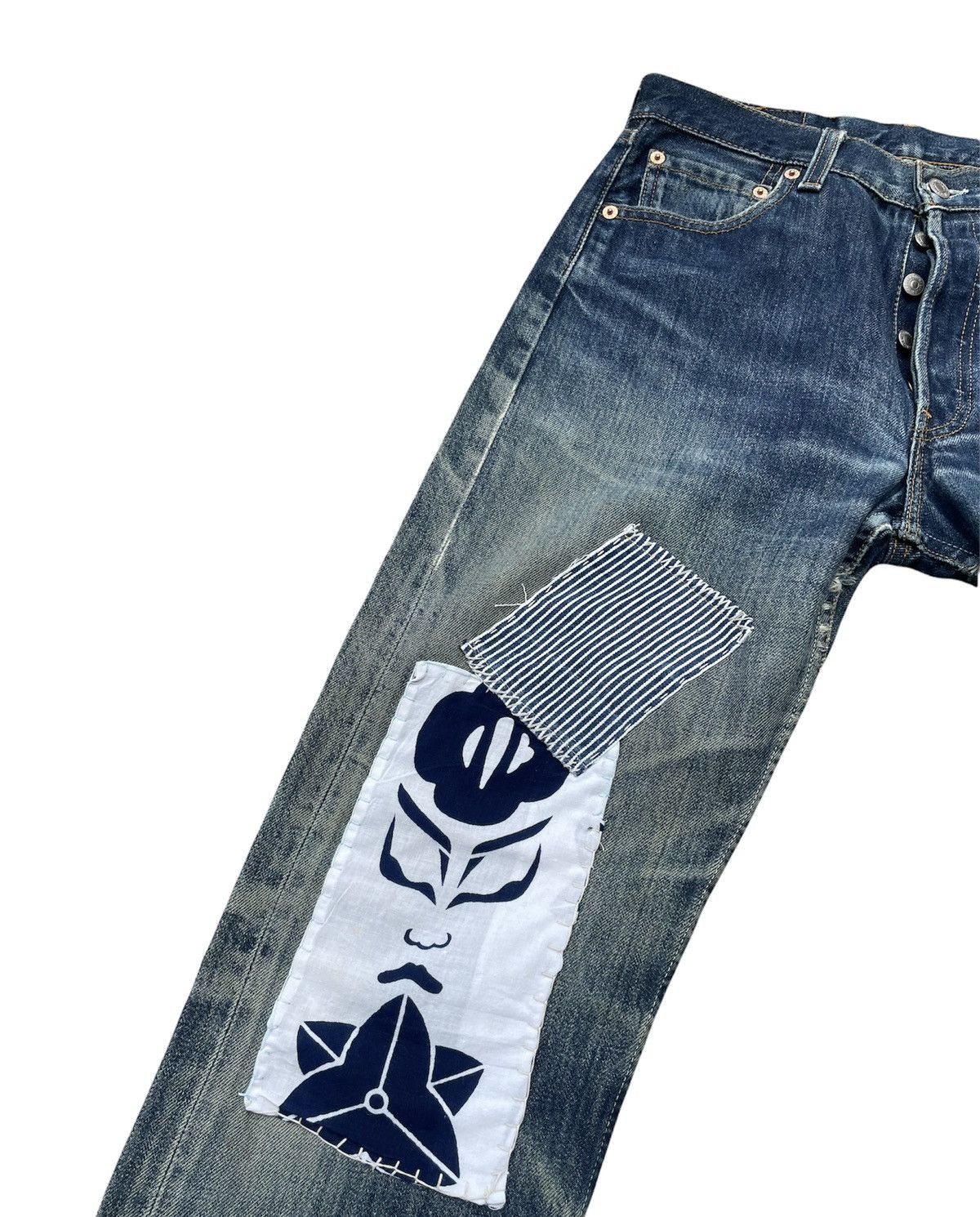 Levi's Levi’s 501 e Vintage 1998 Usa Aging Distressed Rework Denim Size US 30 / EU 46 - 8 Thumbnail