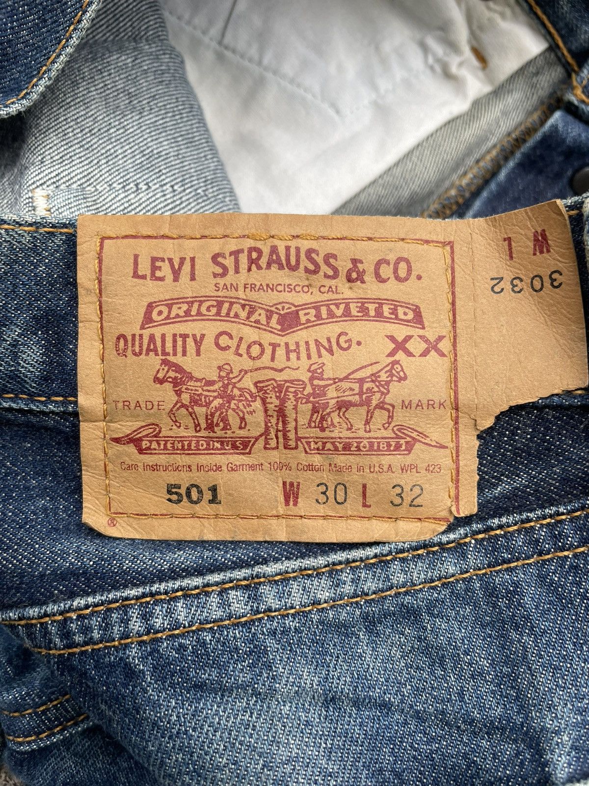 Levi's Levi’s 501 e Vintage 1998 Usa Aging Distressed Rework Denim Size US 30 / EU 46 - 18 Thumbnail