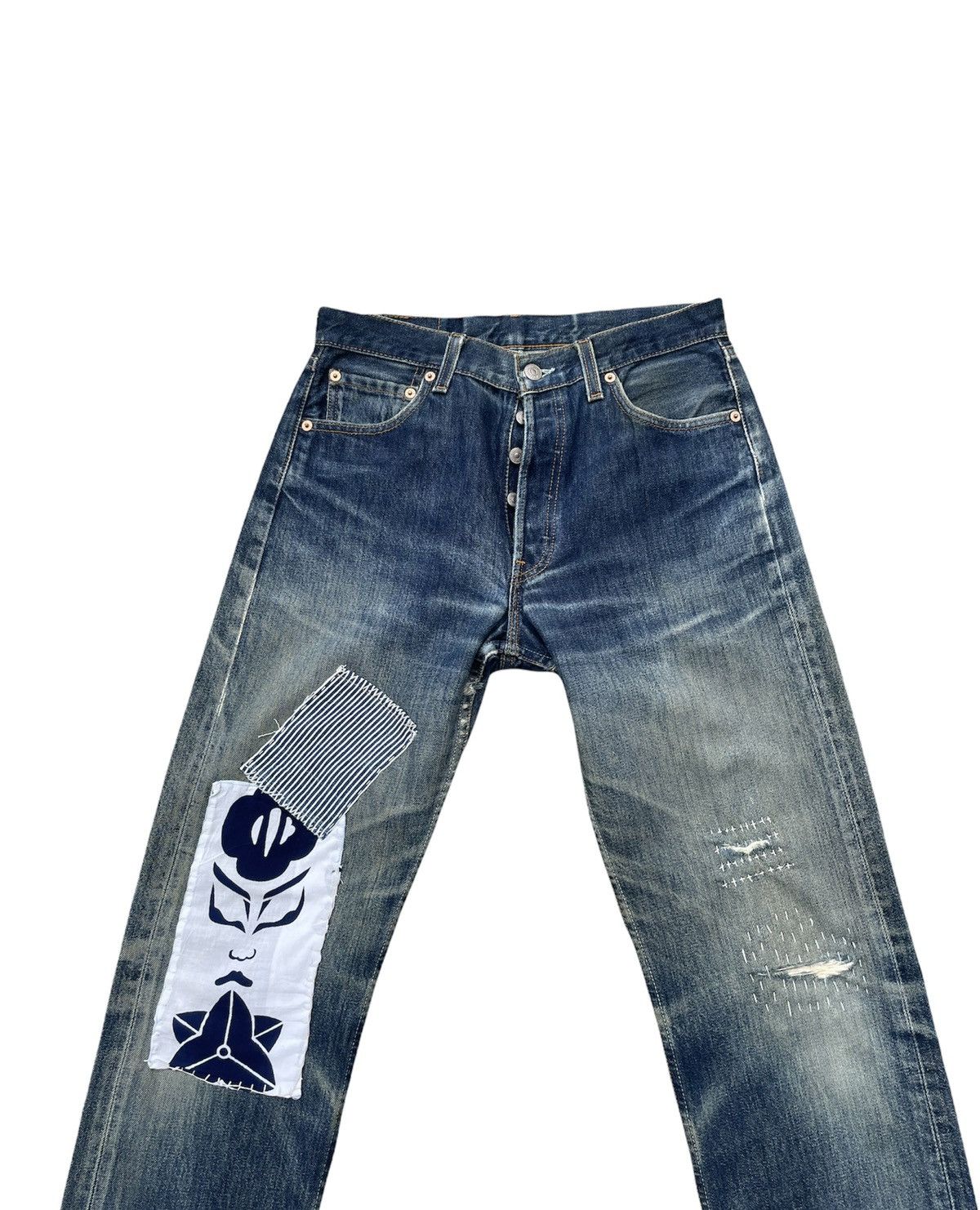 Levi's Levi’s 501 e Vintage 1998 Usa Aging Distressed Rework Denim Size US 30 / EU 46 - 4 Thumbnail