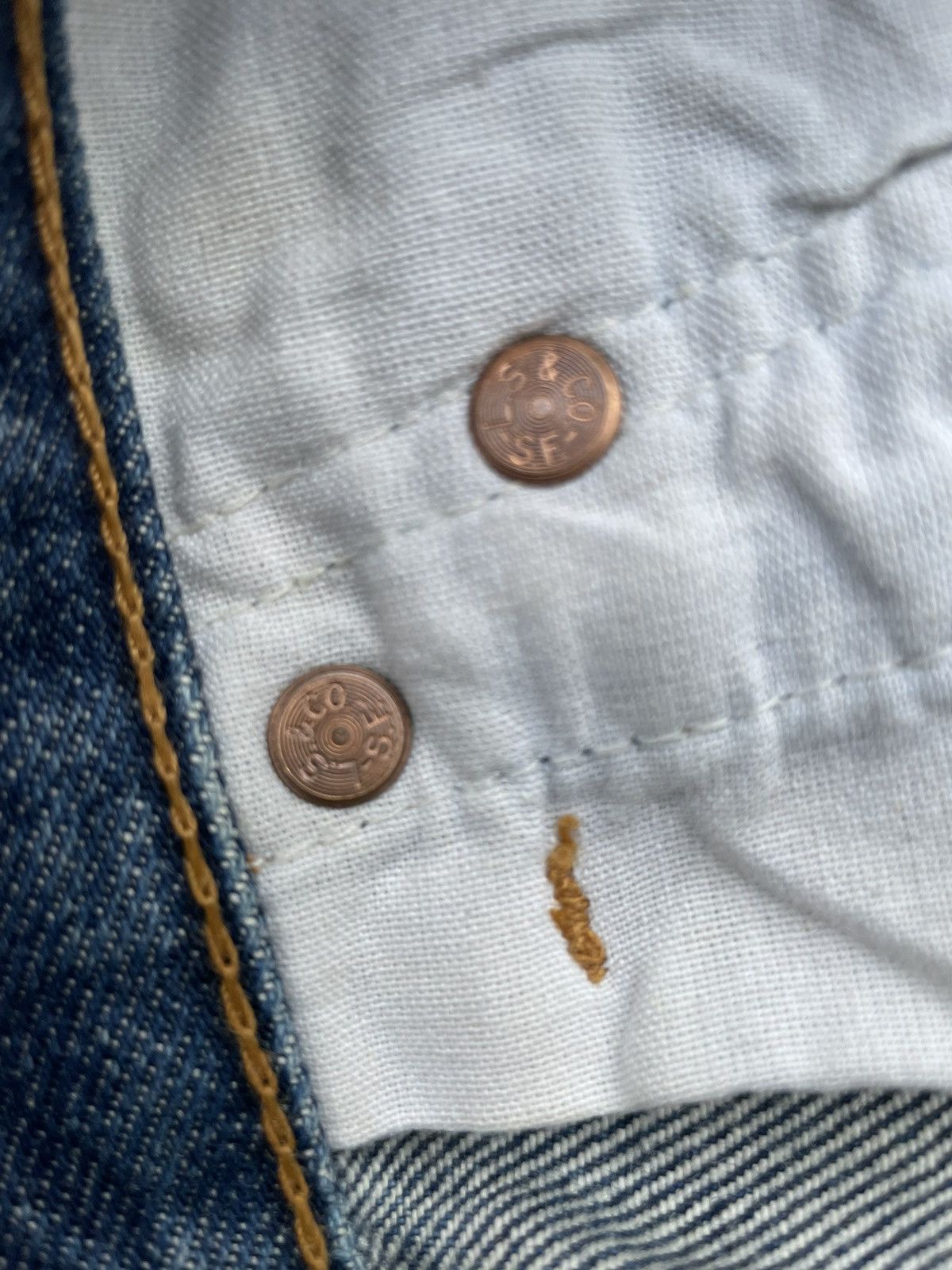 Levi's Levi’s 501 e Vintage 1998 Usa Aging Distressed Rework Denim Size US 30 / EU 46 - 22 Thumbnail