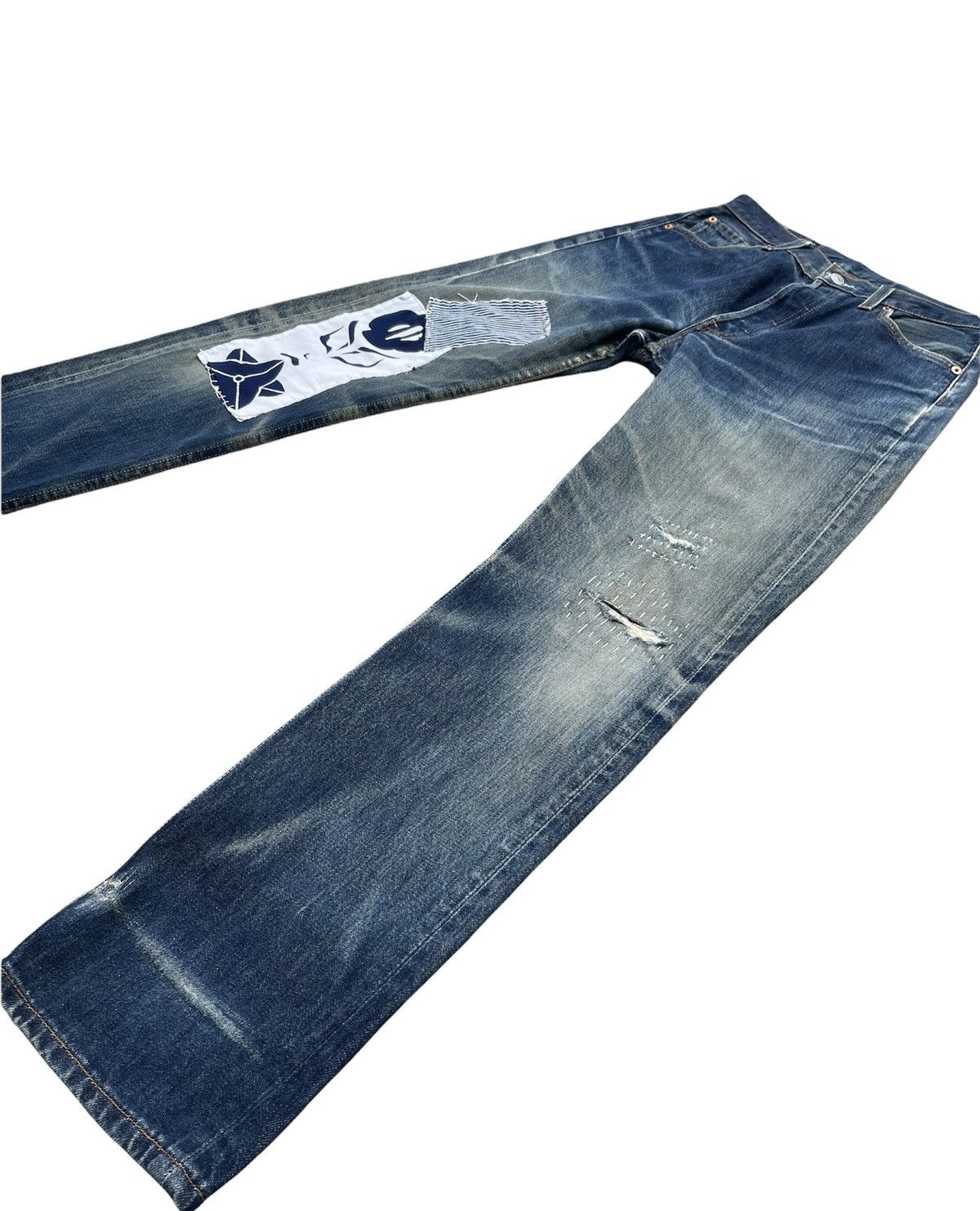 Levi's Levi’s 501 e Vintage 1998 Usa Aging Distressed Rework Denim Size US 30 / EU 46 - 3 Thumbnail