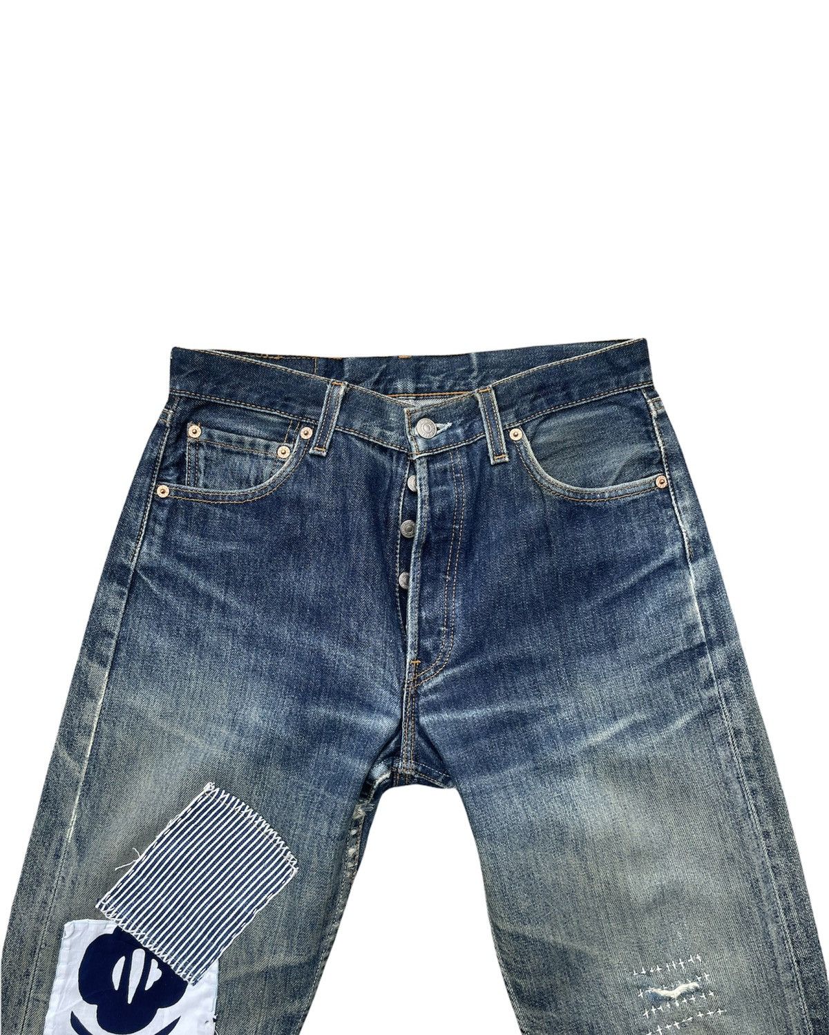 Levi's Levi’s 501 e Vintage 1998 Usa Aging Distressed Rework Denim Size US 30 / EU 46 - 9 Thumbnail