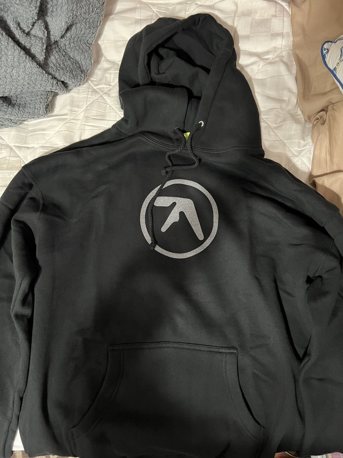 image of Archival Clothing Aphex Twin 3M Logo Hoodie XL Black, Men's