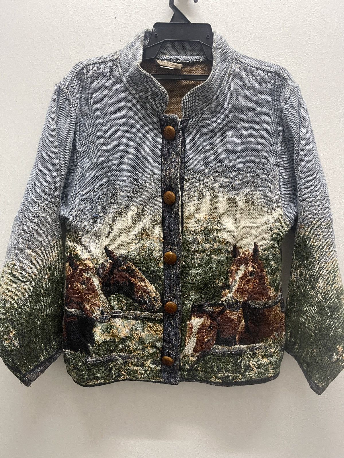 vintage jacket horses motif 90s style