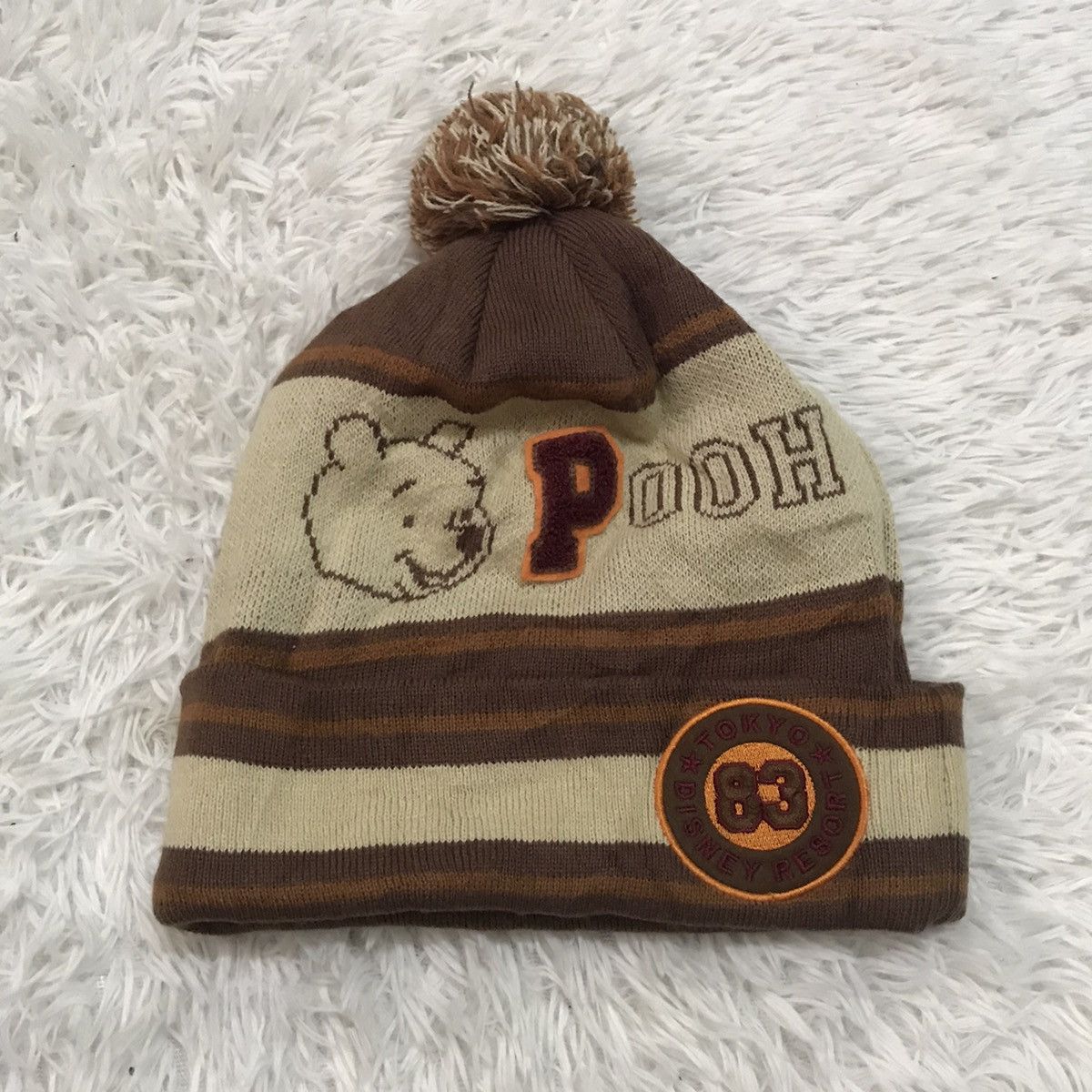 Japanese Brand Winnie The Pooh Beanie / Snow Hat / Snow Cap Size ONE SIZE - 2 Thumbnail
