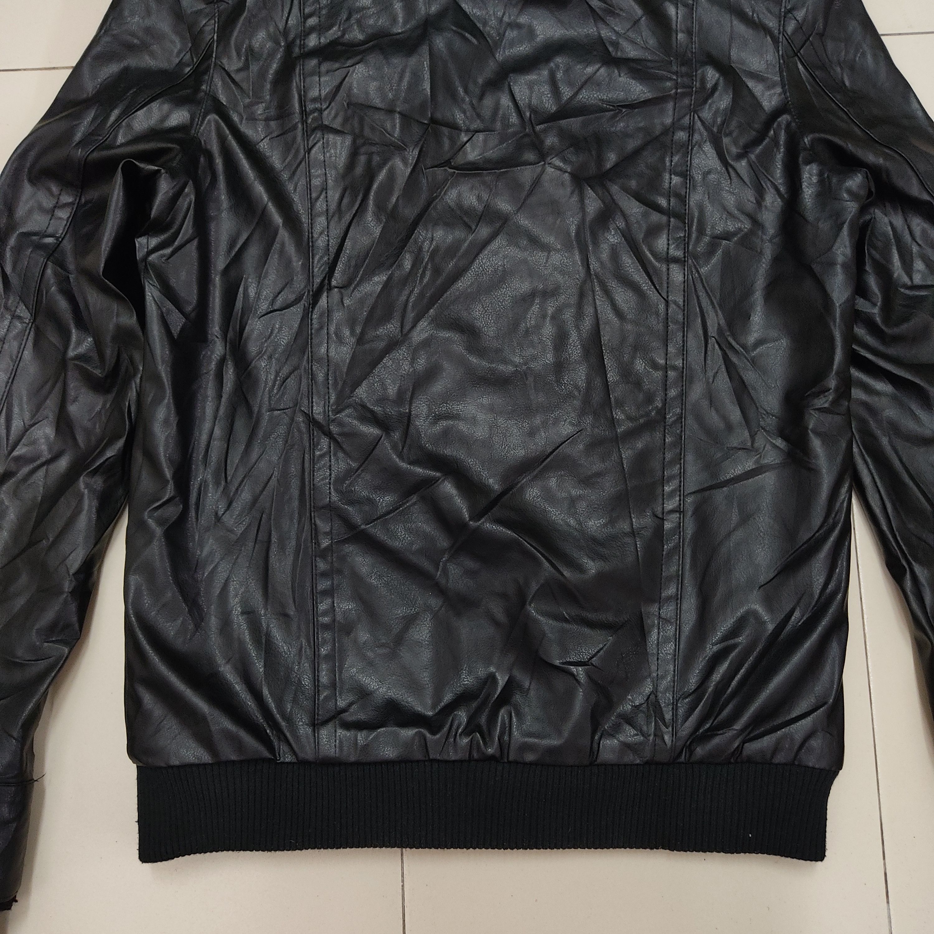 Amazon.com: Men's Casual Jacket Windproof PU Coats Ribbed