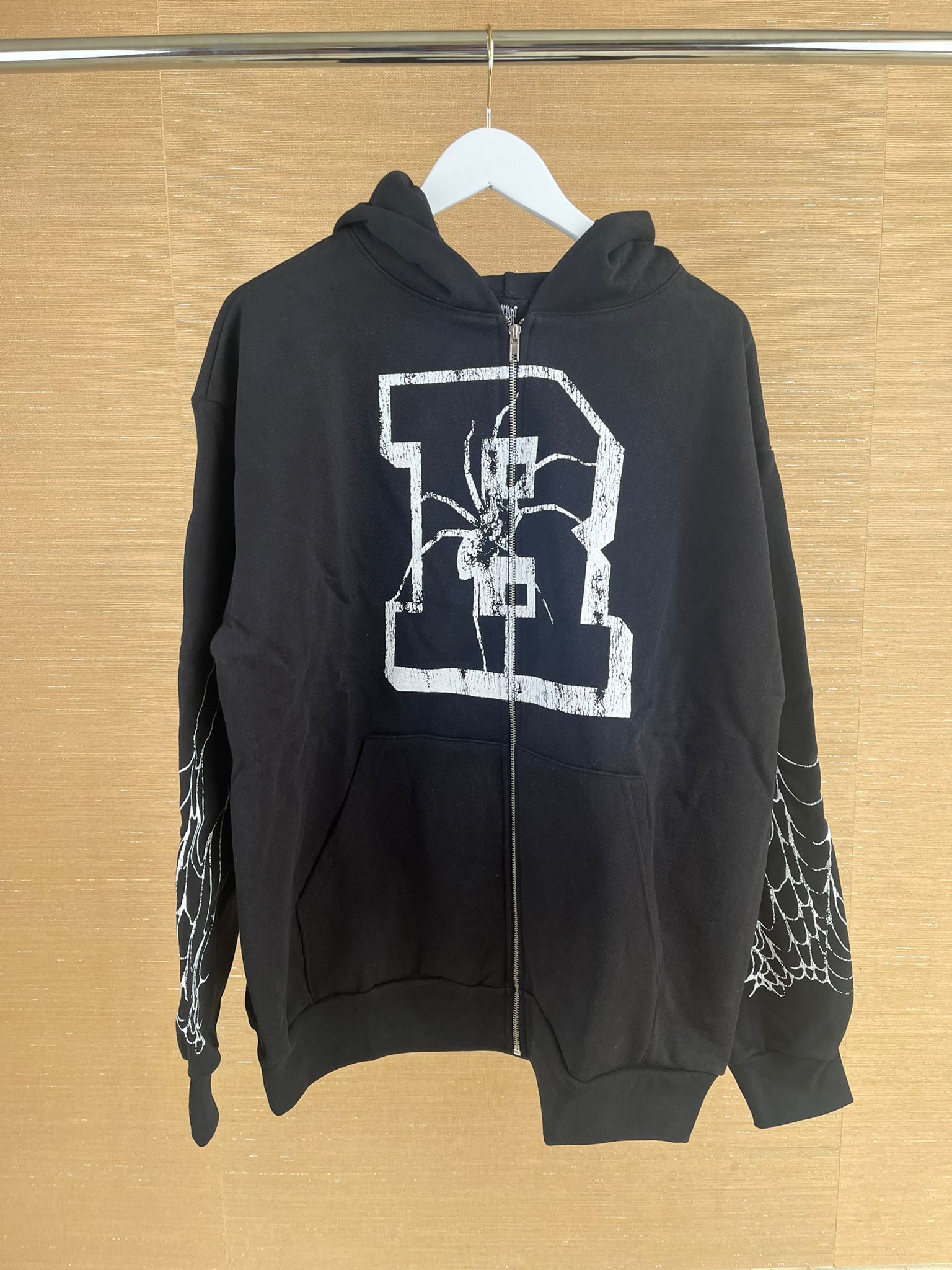 image of Revenge R Web Zip Up Hoodie In Black, Men's (Size XL)