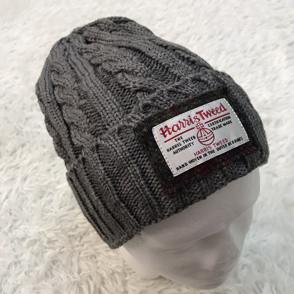 Harris Tweed Harris Tweed Beanie Hat Cap Snow Cap Plain Size ONE SIZE - 3 Thumbnail