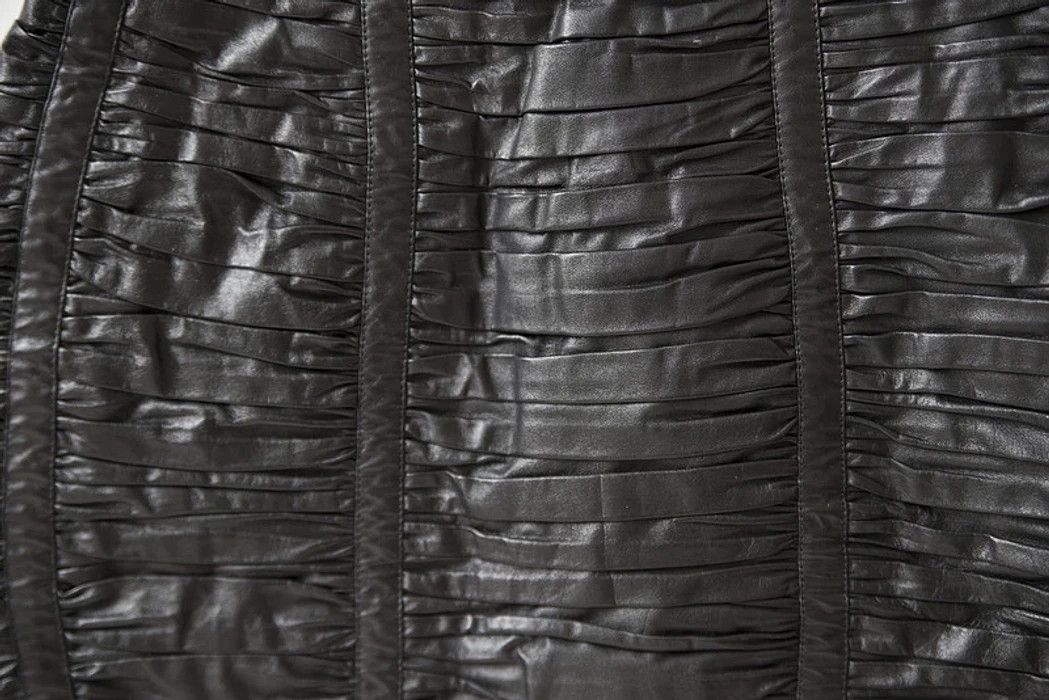 Balmain 2010 ruched leather mini skirt Size 25" / US 0 / IT 36 - 2 Thumbnail