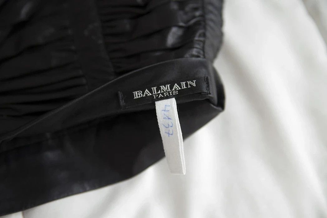 Balmain 2010 ruched leather mini skirt Size 25" / US 0 / IT 36 - 5 Thumbnail